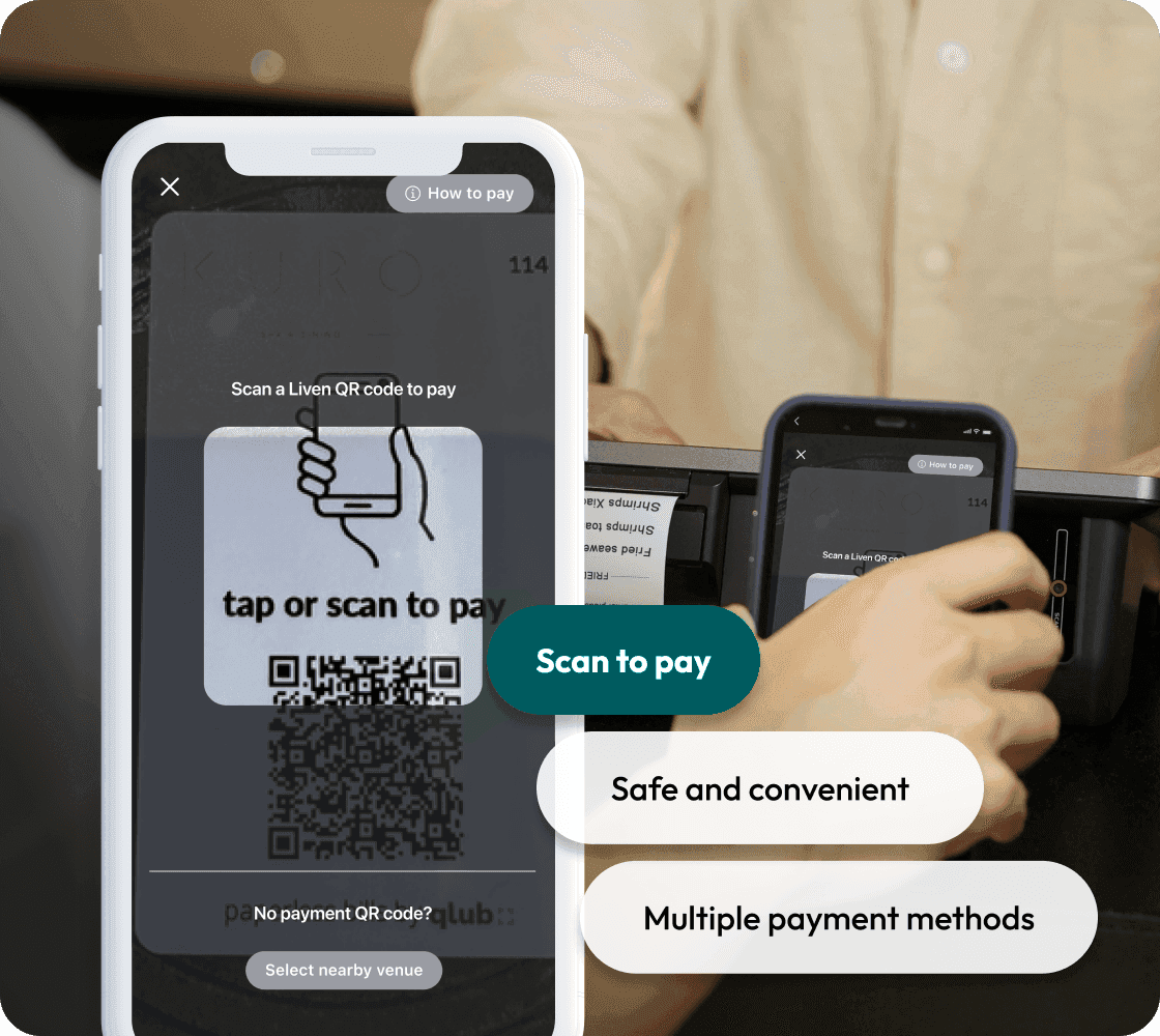 customer pay the order in a restaurant