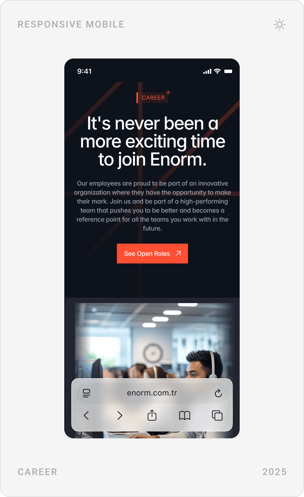 Modern Corporate Career Section Mobile Design