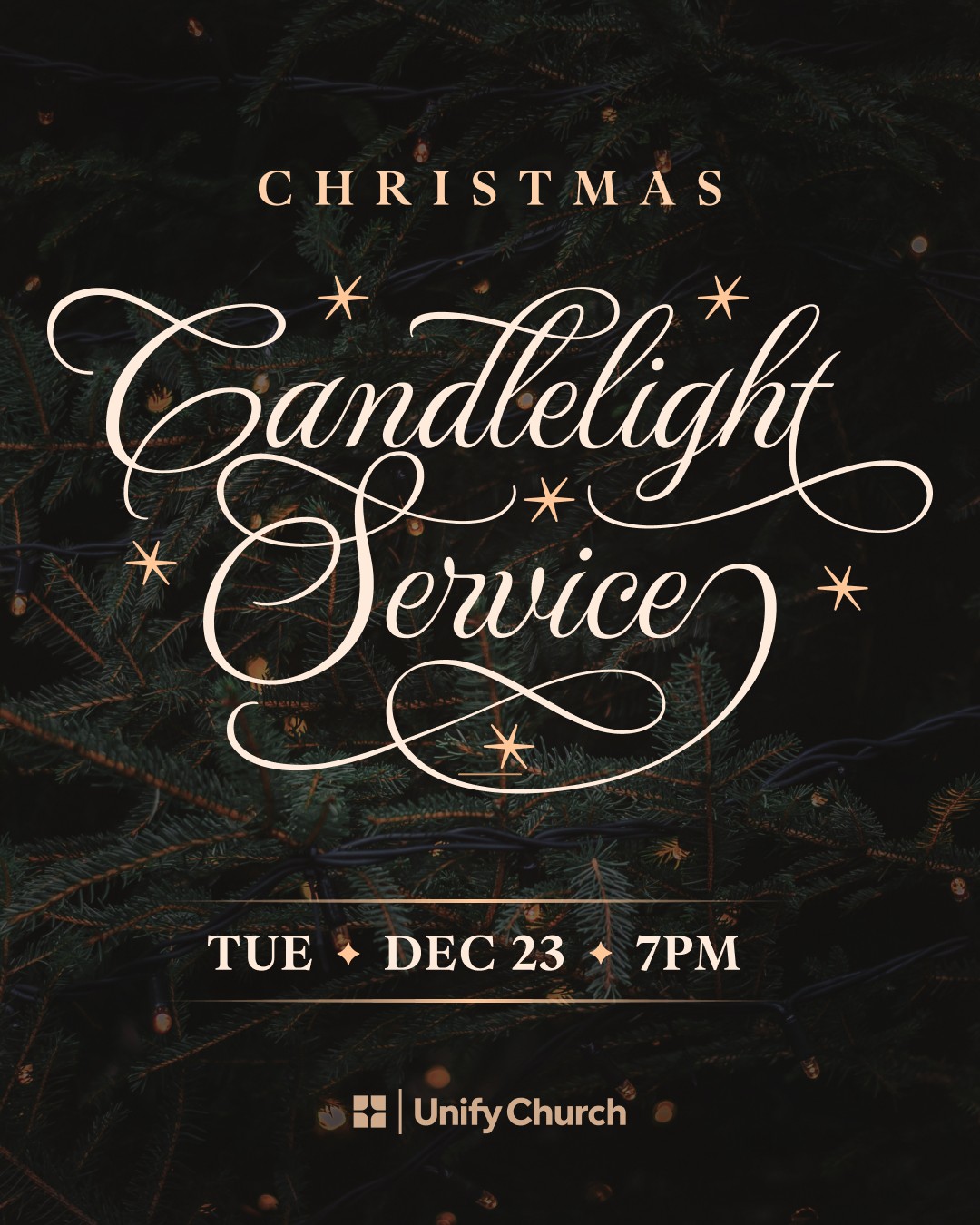 Event Card for December 23 Christmas Candlight Service