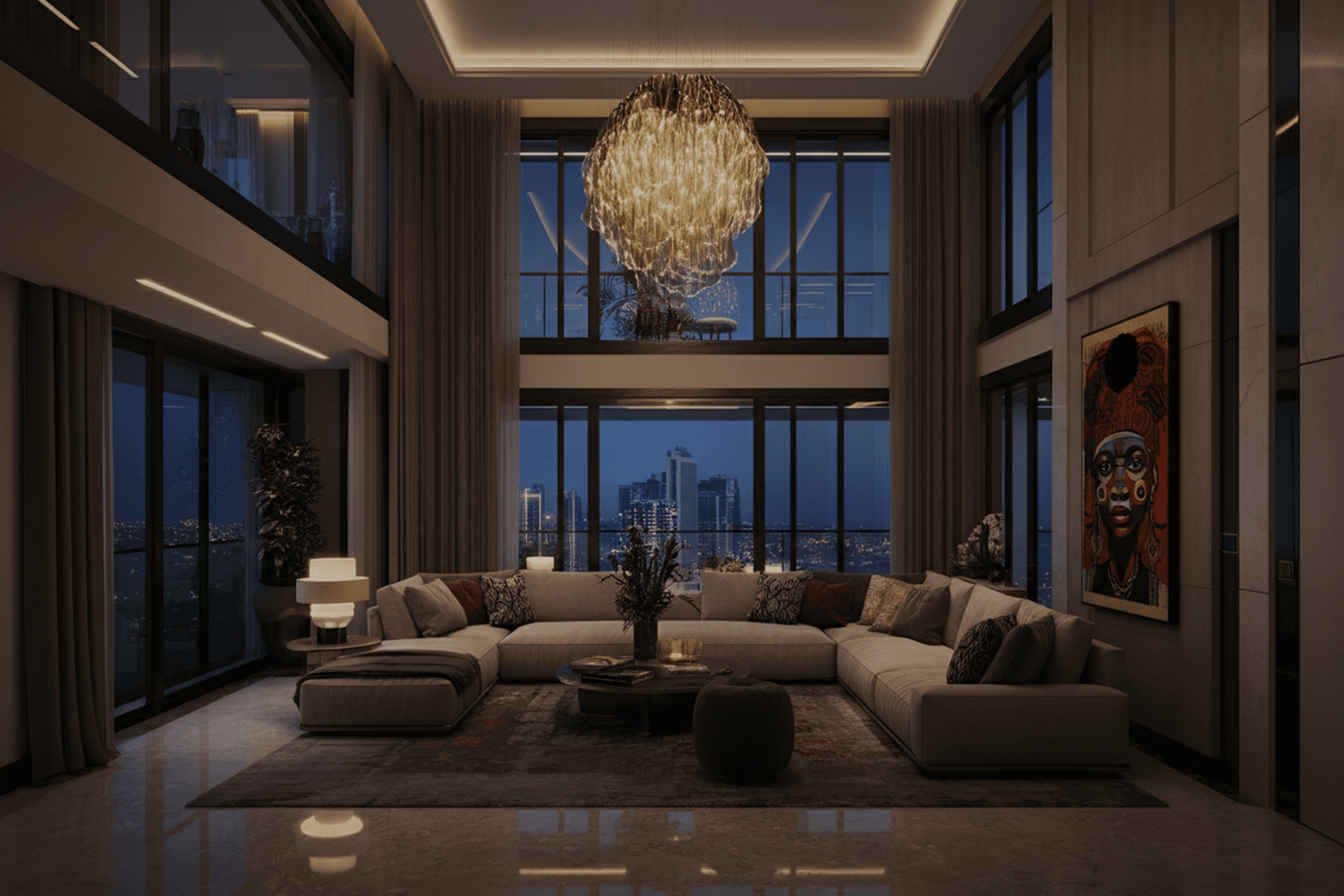 Living room interior decor design