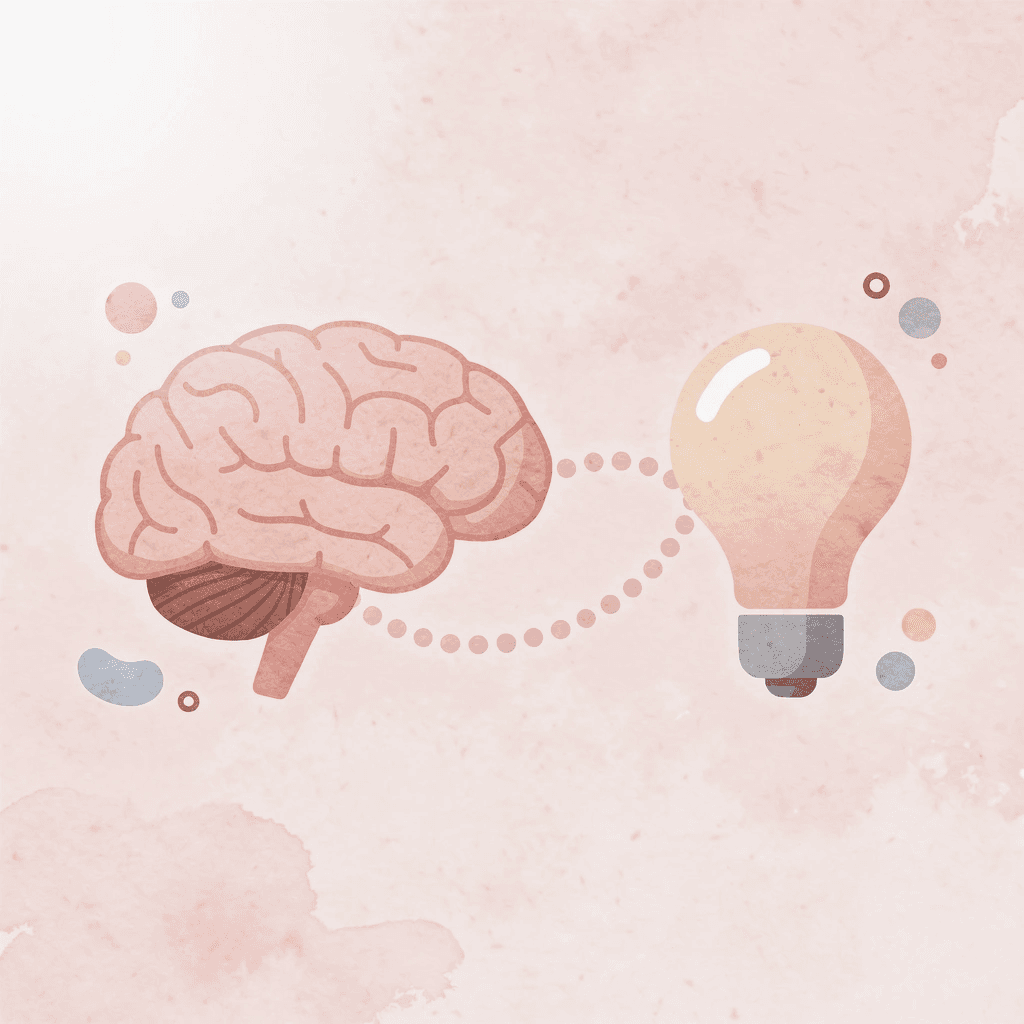 Eye and brain icons connected, showing direct visual recognition