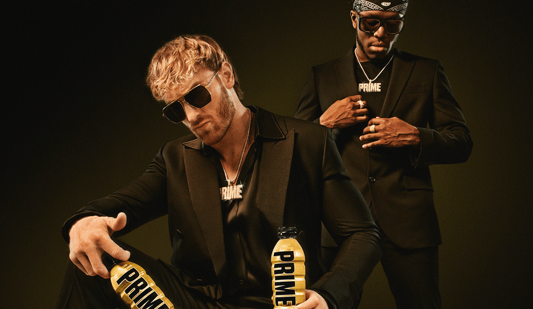 Logan Paul and KSI Gold Bottle