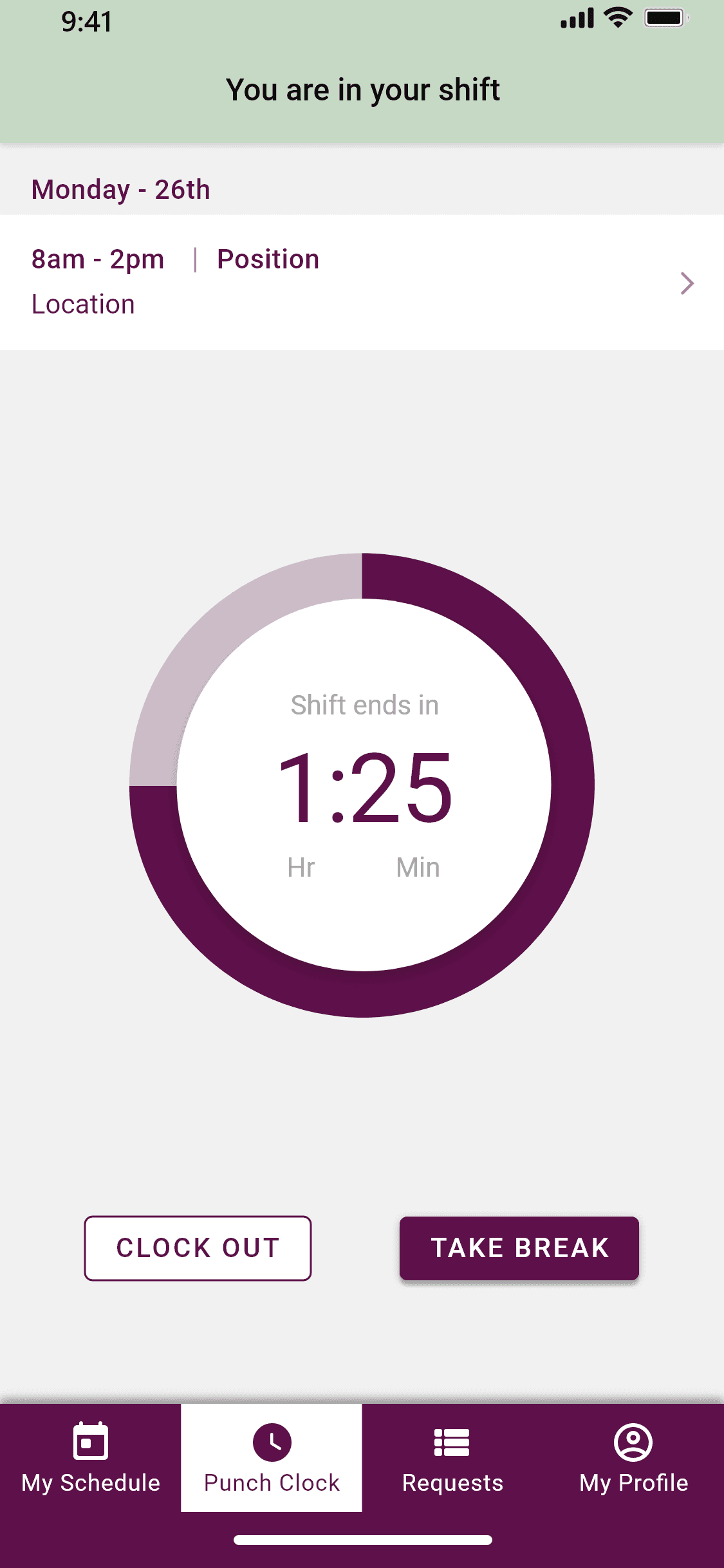 When users are clocked-in