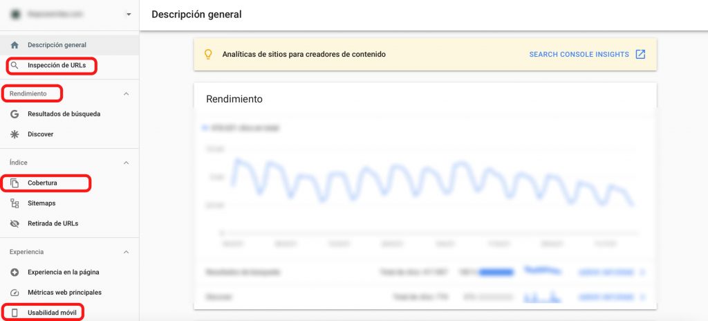 Apartado de cobertura de google tutorial google search console