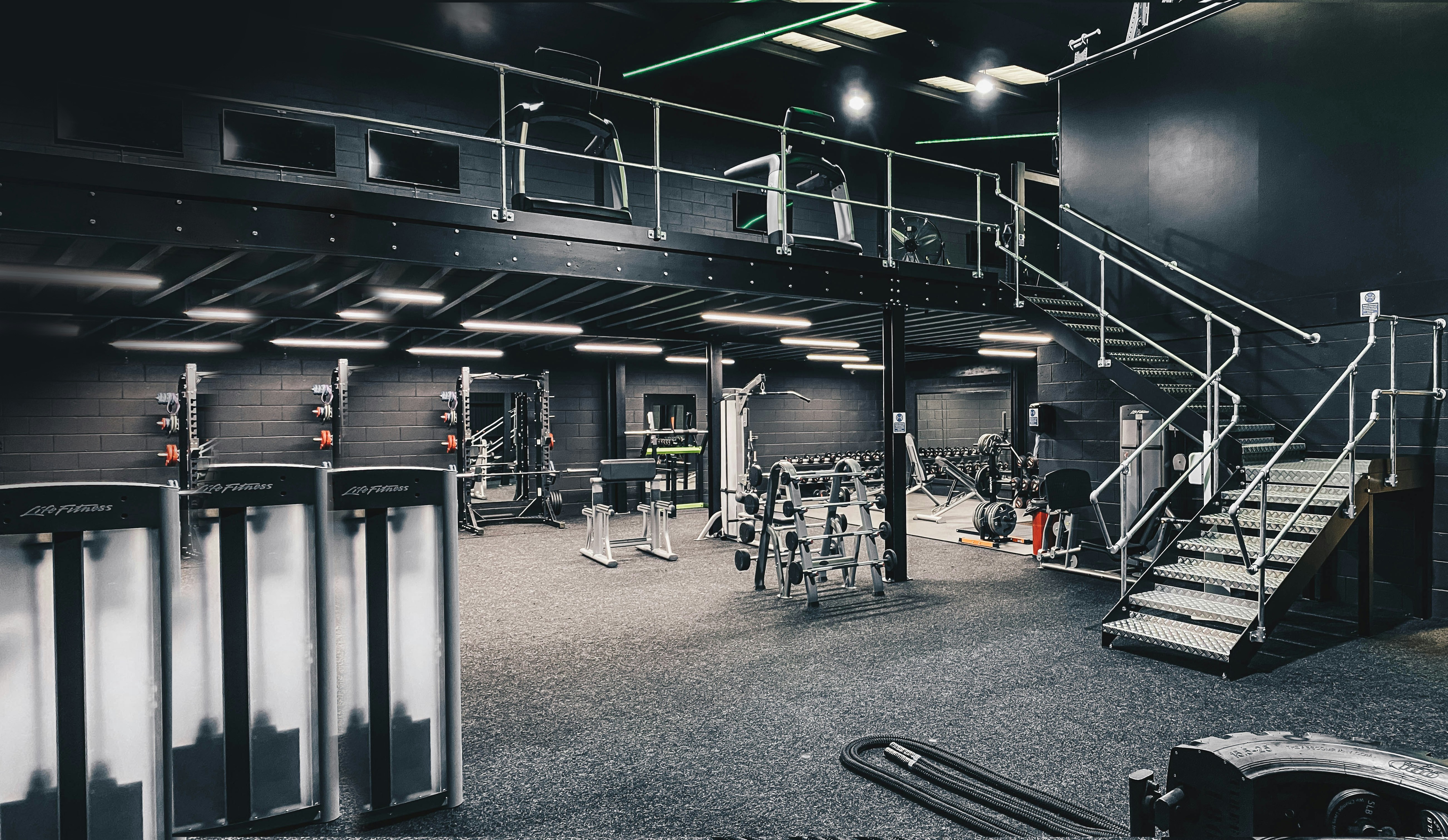 Empty modern gym in a sunny day