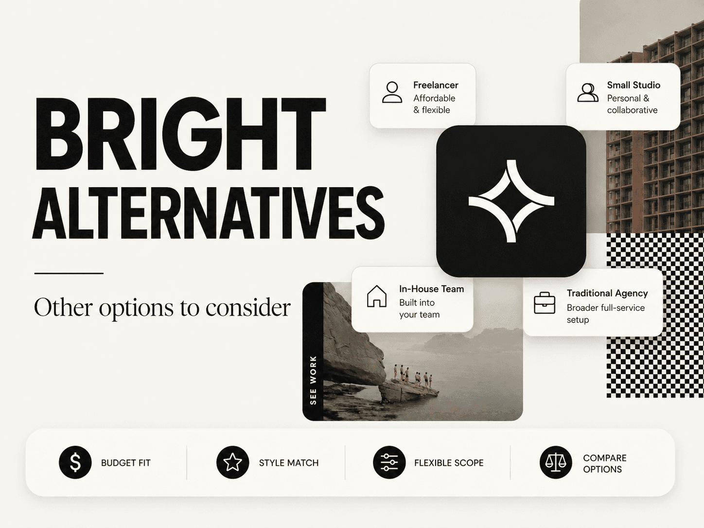 BRIGHT alternatives comparison table
