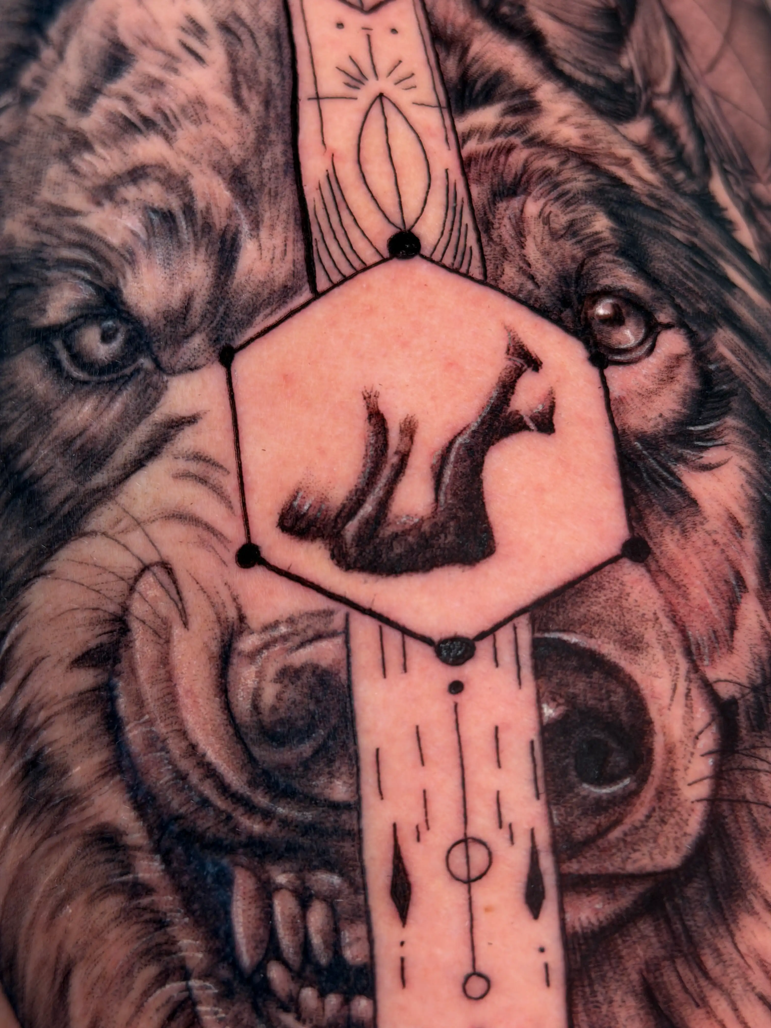 Hand holding a smartphone with a blank screen against a dark background.