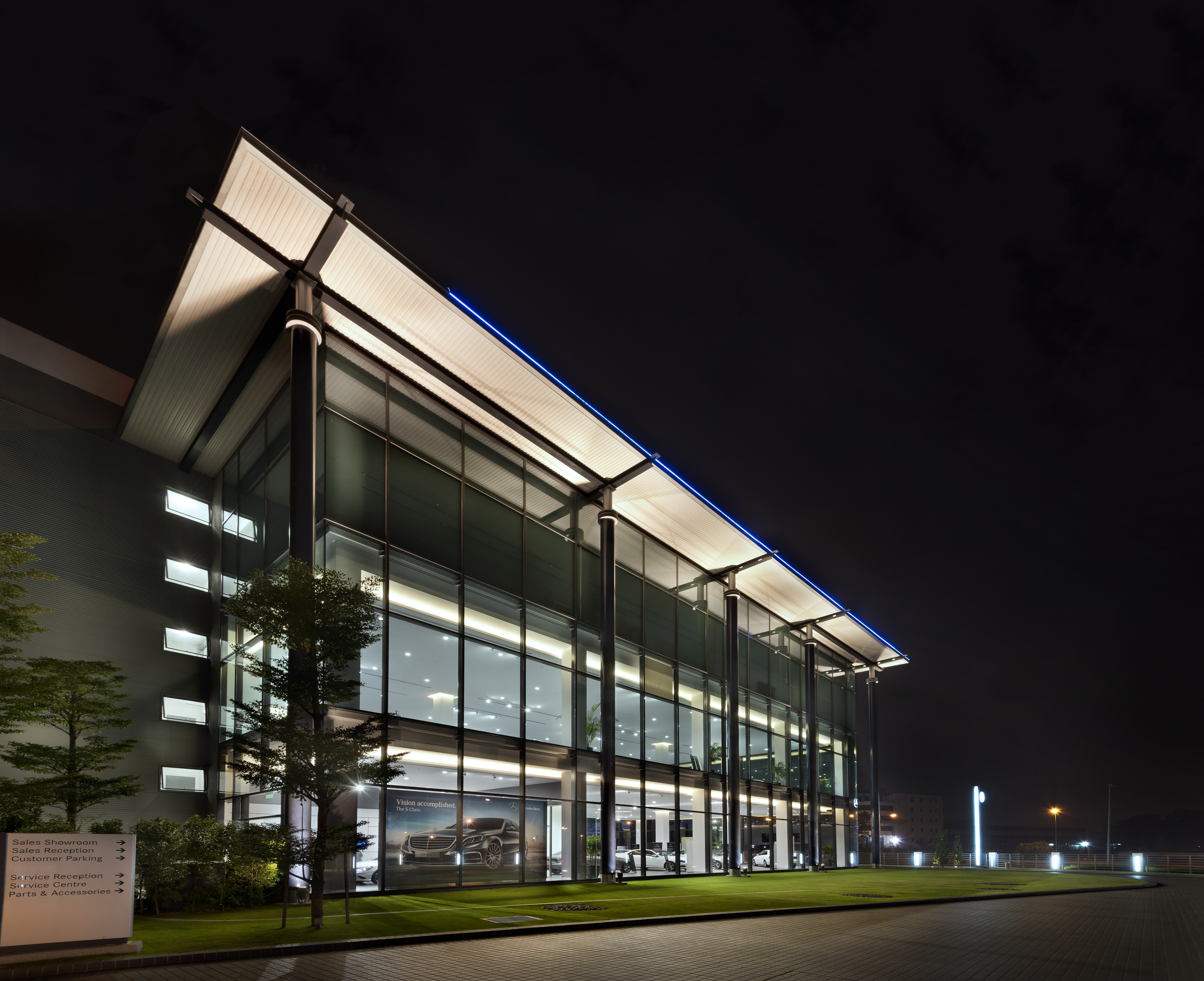 Exterior view of Mercedes-Benz 3S Balakong project by Asima Architects