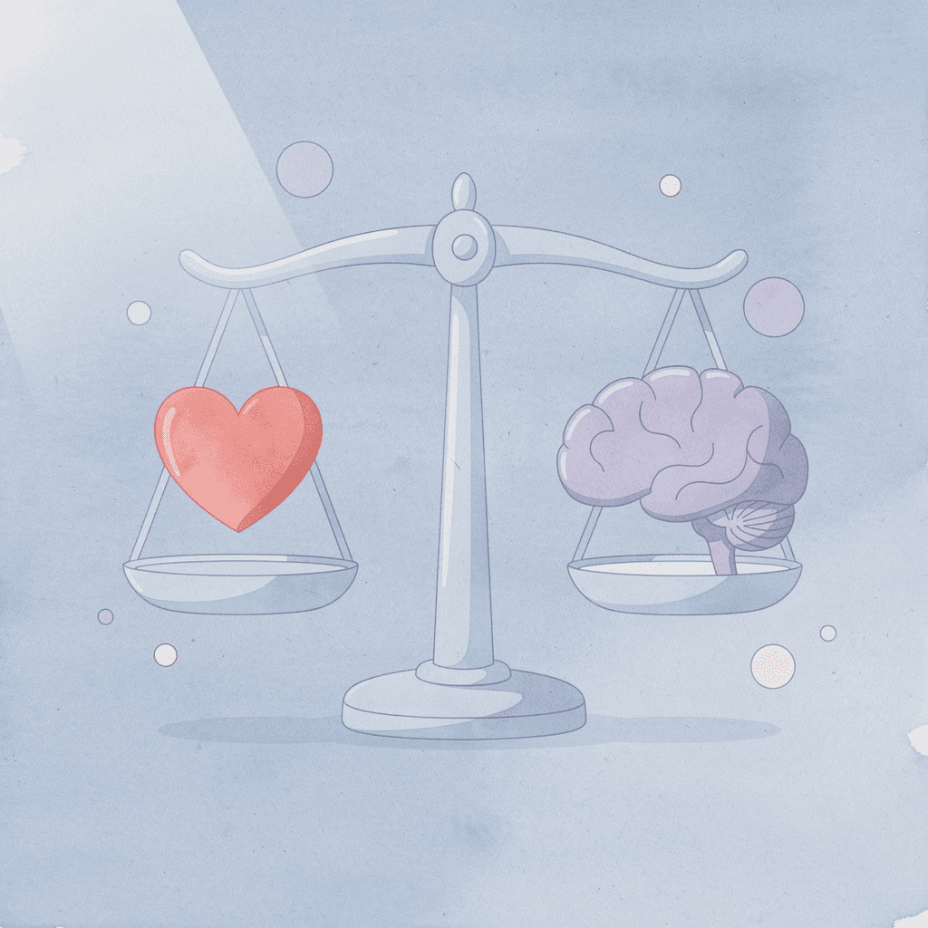 Balance scale comparing funding amount against trading success factors