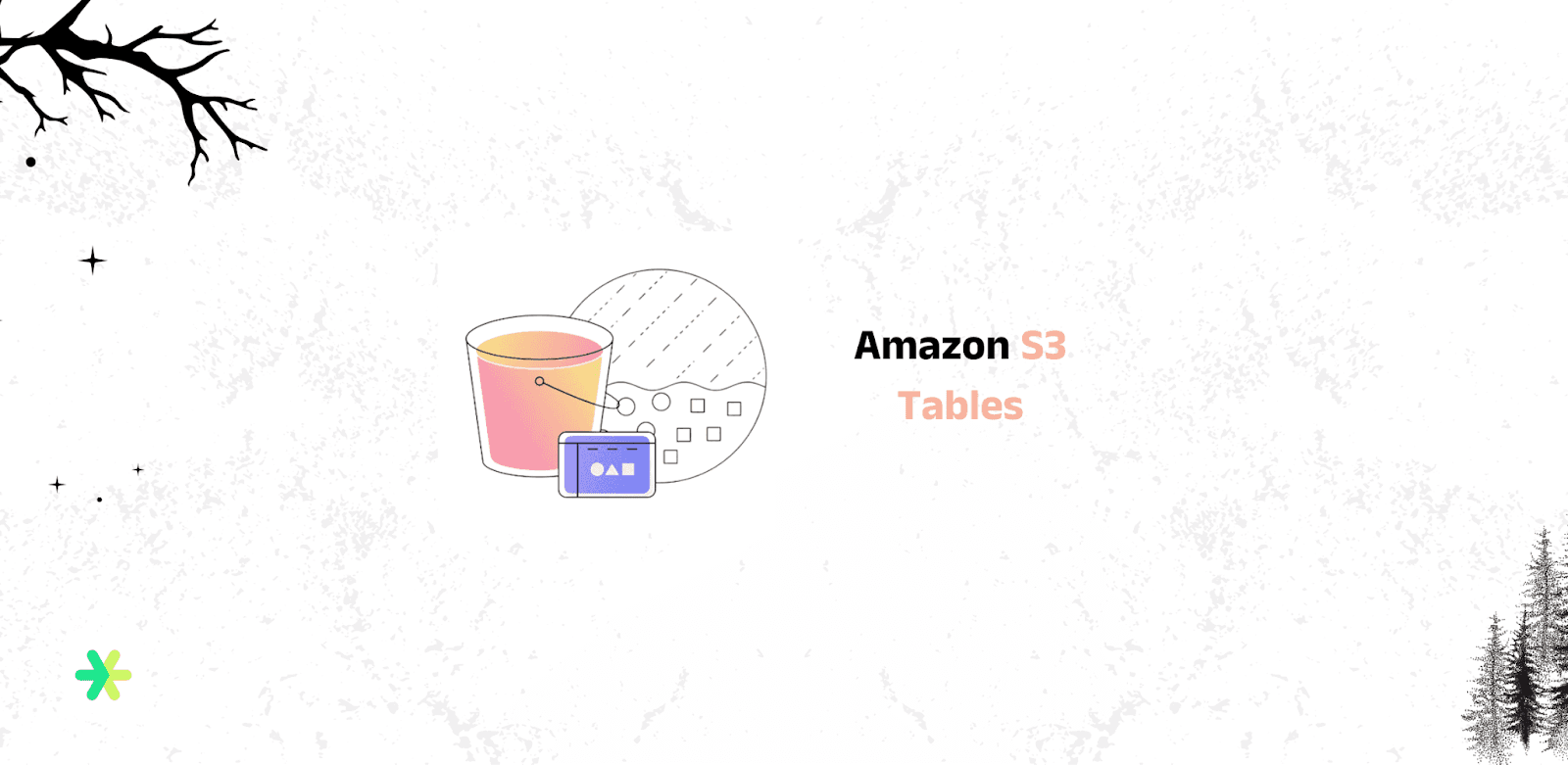 Diagram illustrating Amazon S3 Tables optimized storage for structured analytics data