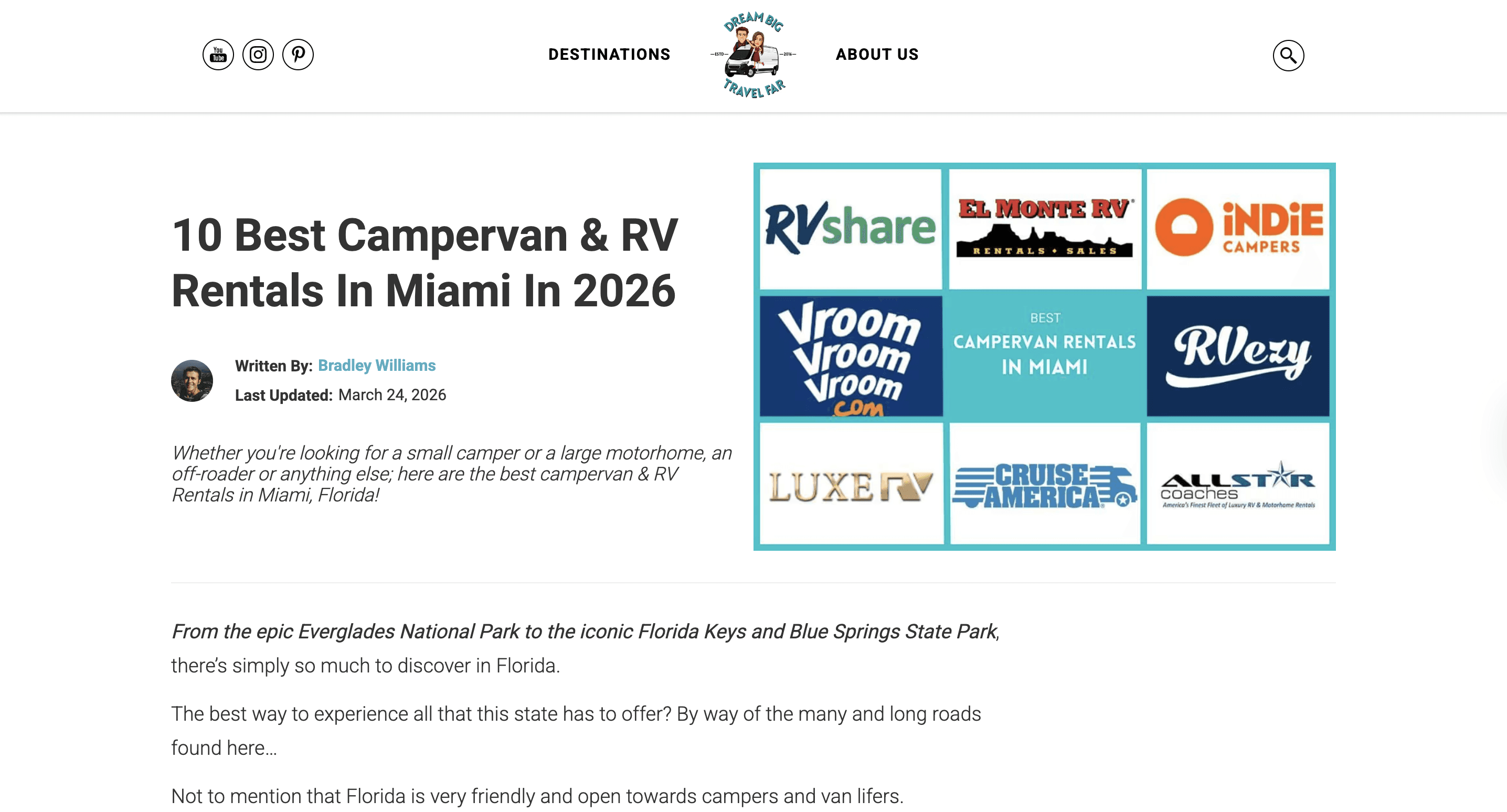 Indie Campers now being mentioned in LLM responses via DreamBigTravelFar