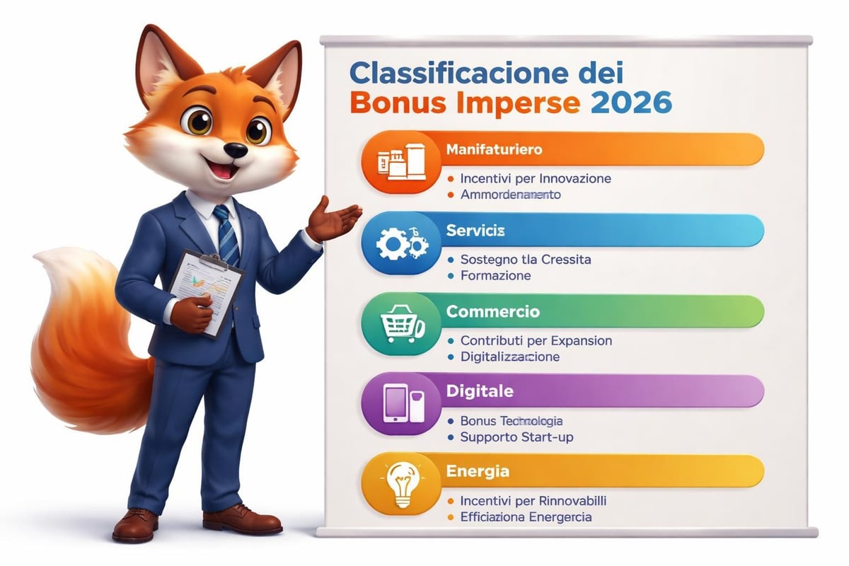 Bonus settoriali imprese 2026