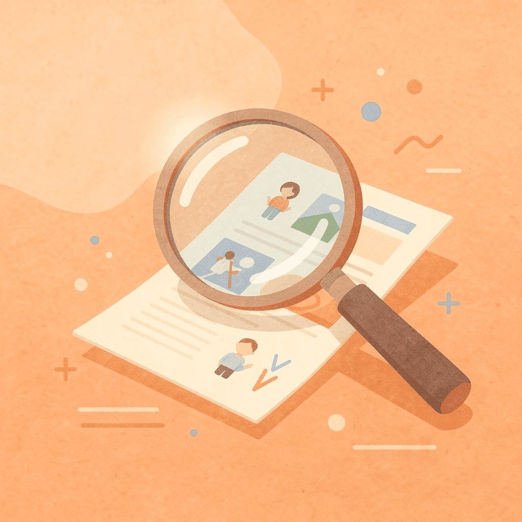 Magnifying glass examining medical data representing a thorough agency evaluation