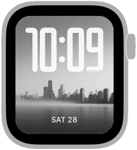 city in fog Apple Watch face preview 3 featuring modern.