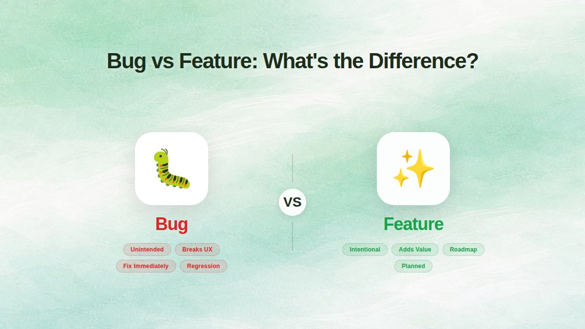 bug vs feature