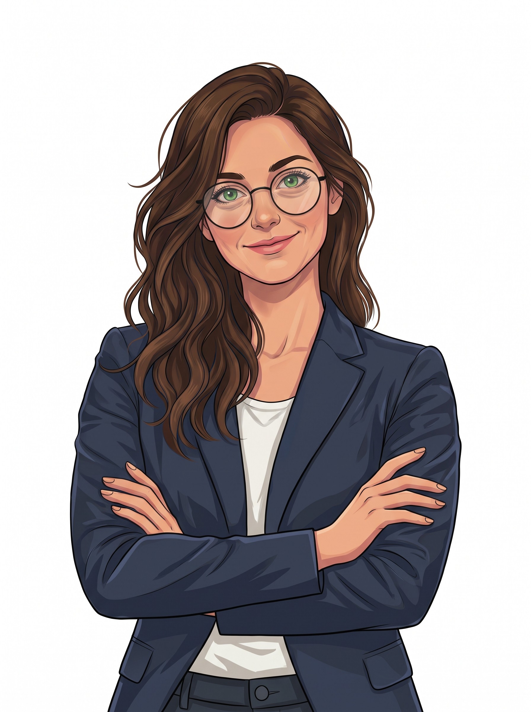 Avatar illustré d’une femme brune souriante — Claire