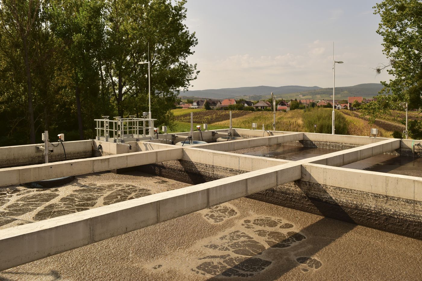 CYCLATOR basins in operation at the Sárospatak wastewater treatment plant, Hungary