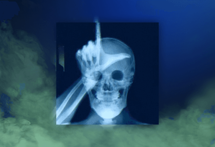  A tropical-themed invite with dreamy pink clouds, palm trees, and the words "Birthday Party" in soft white script, set over a turquoise water background.