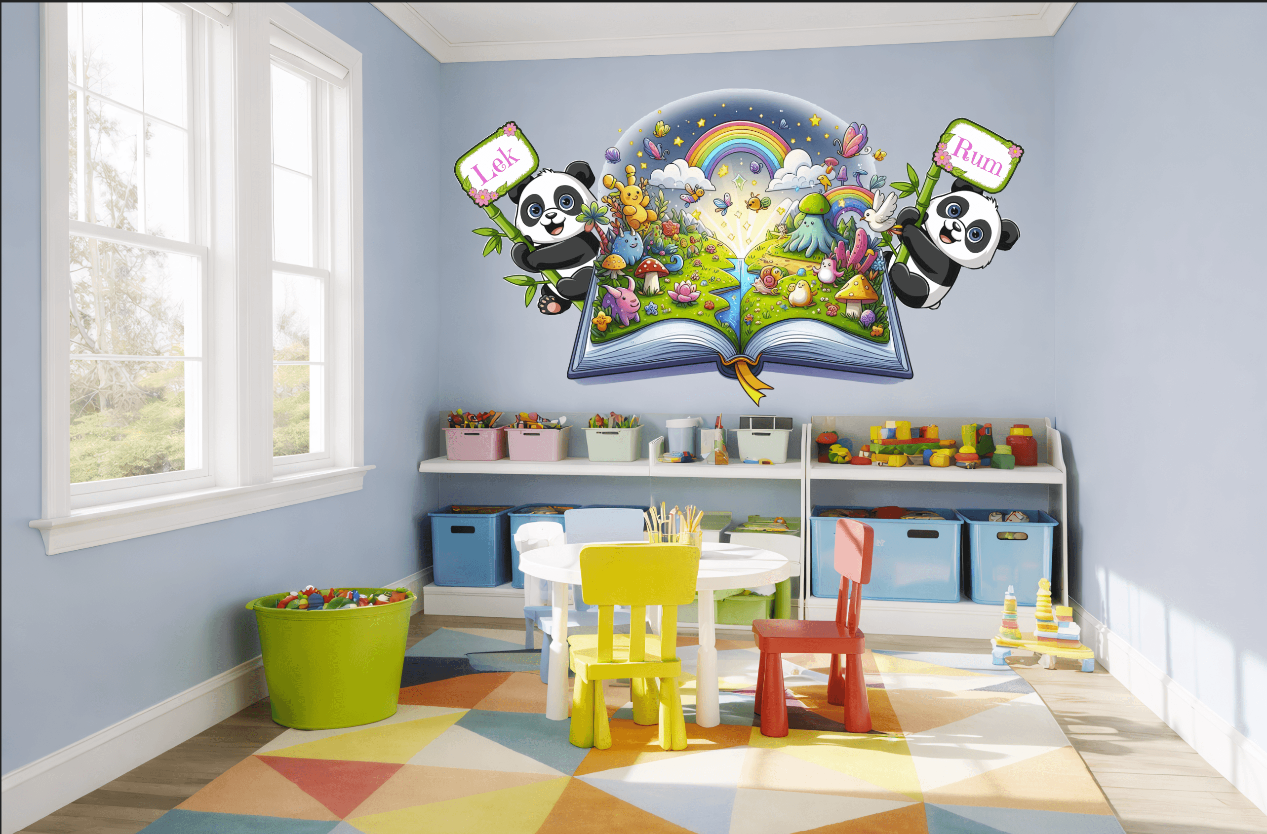 Single tree in a field with light rays.