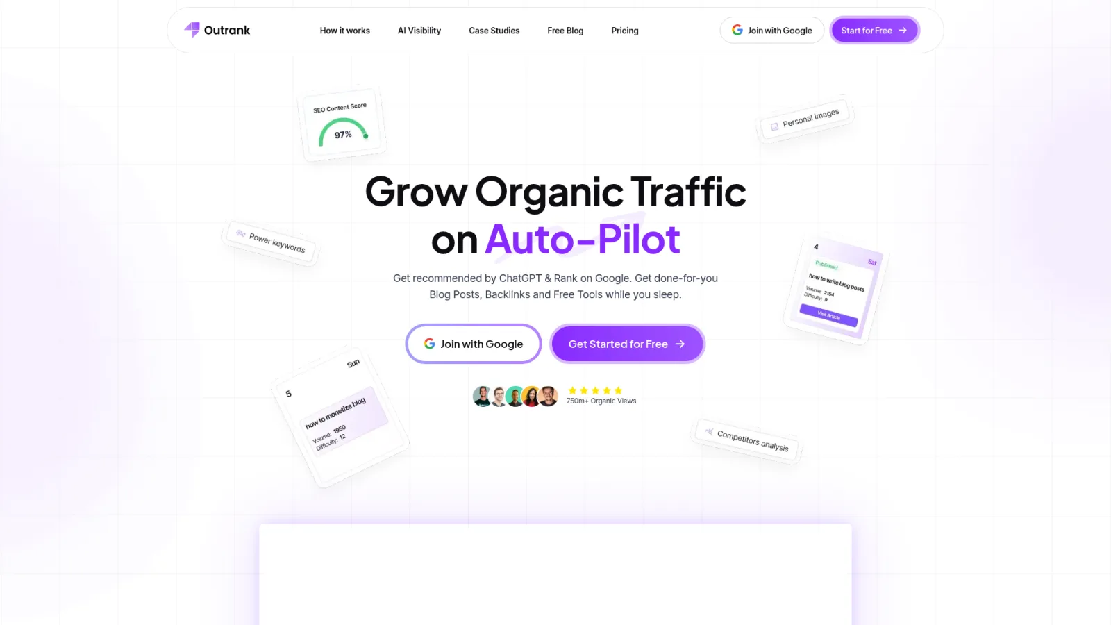 Outrank homepage