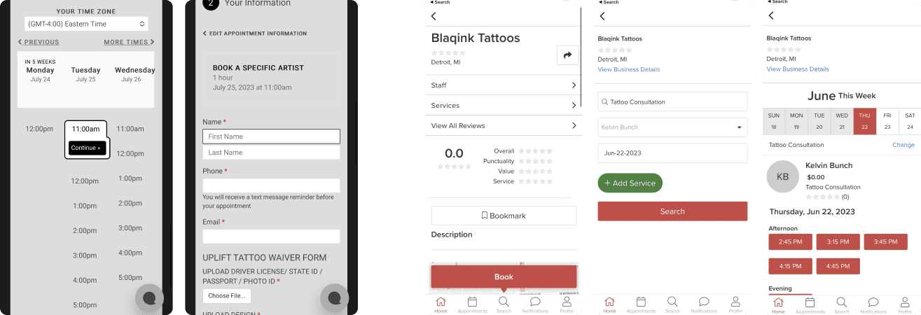 Acuity and Vagaro's scheduling and booking systems