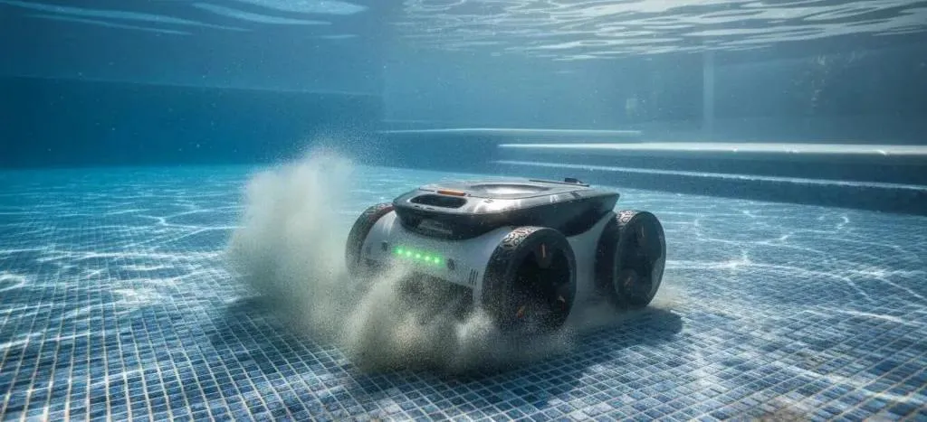 Ultrasonic sensing system for underwater robotic pool cleaner navigation