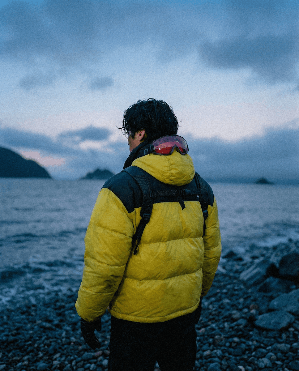 Male coach looking backward