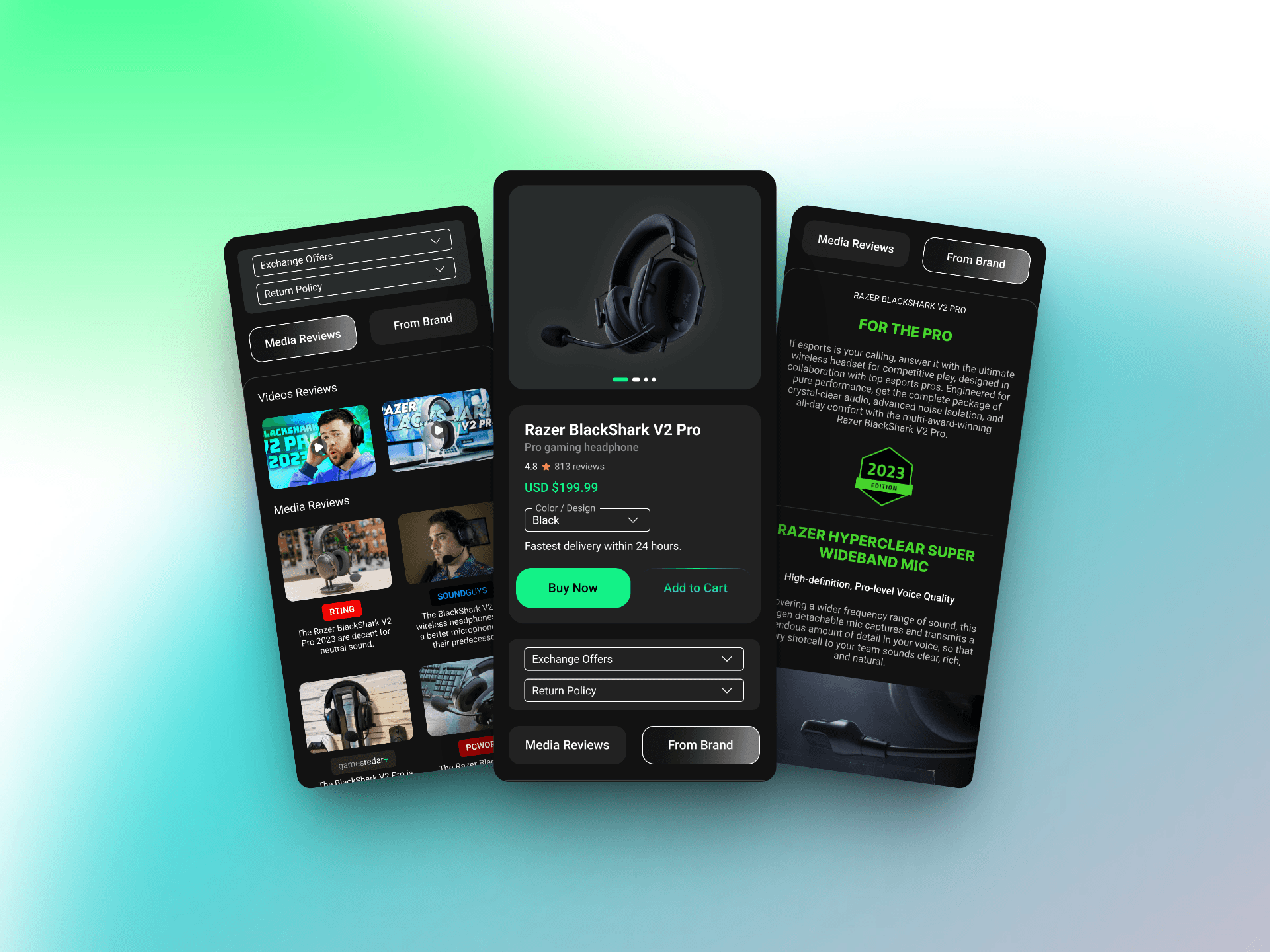 Product page | E-gaming equipments | Ecommerce App