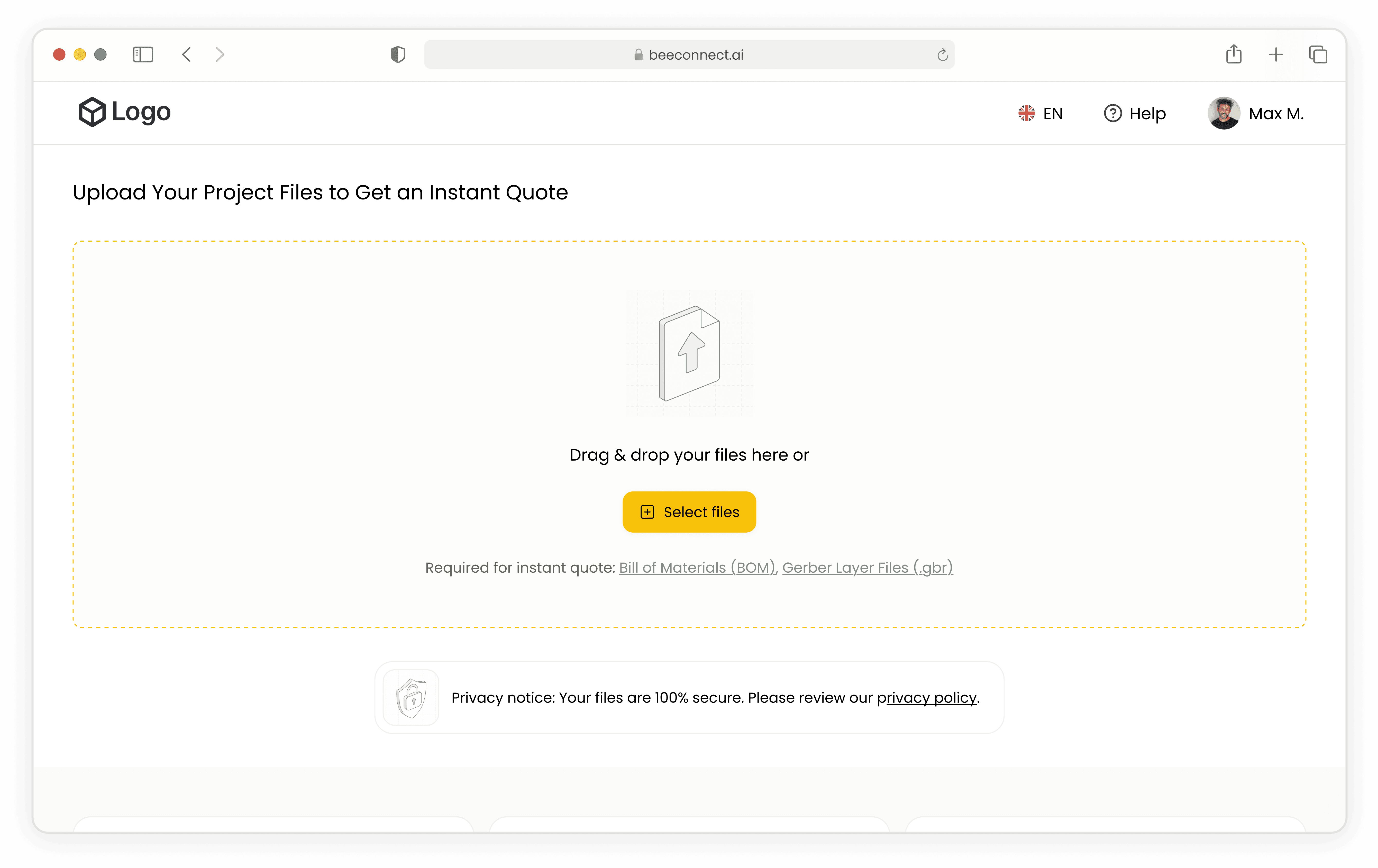 bee connect file upload