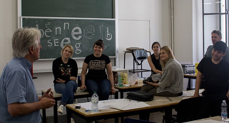 Students listening to the lecturer