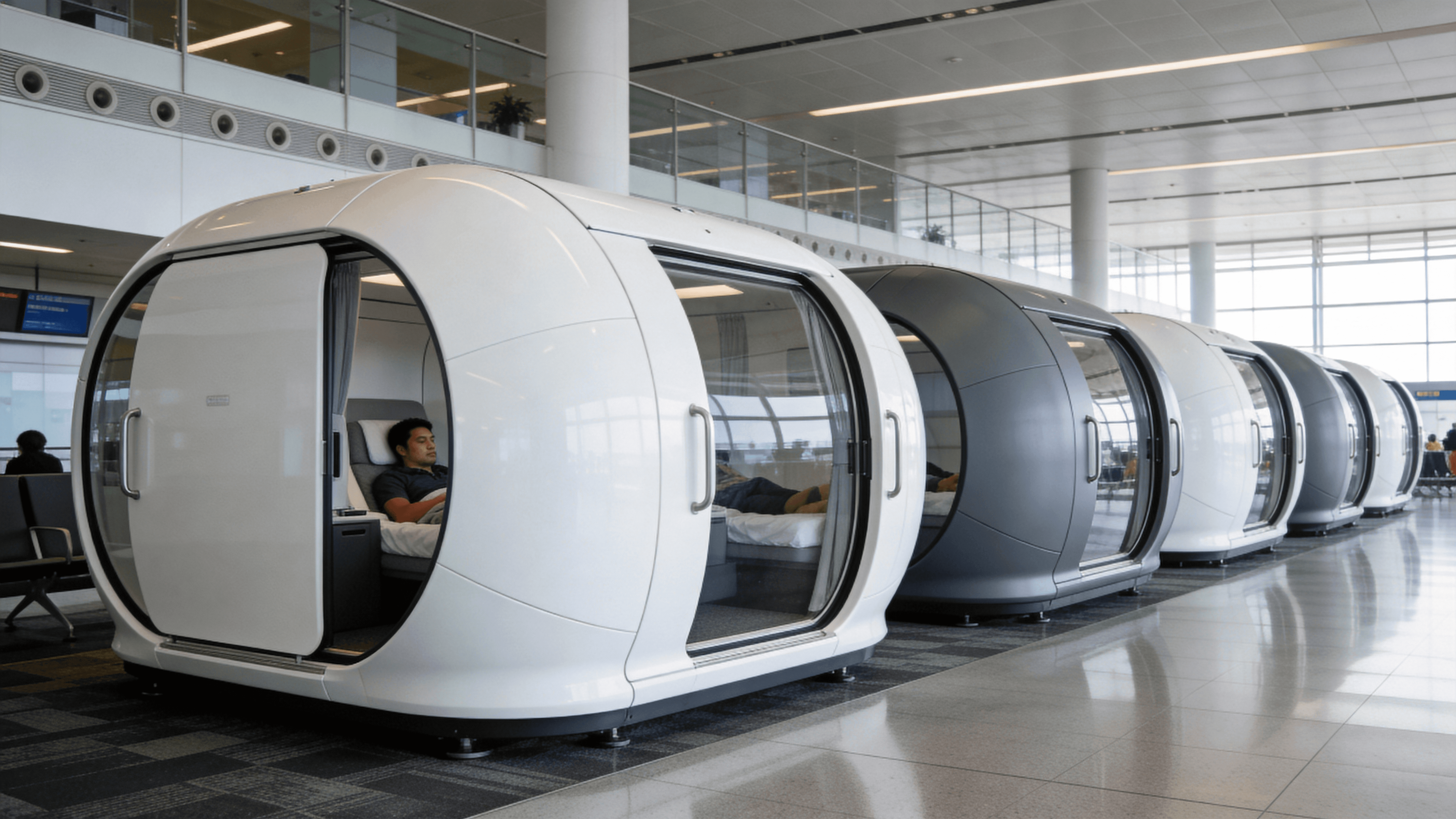 Modern luxury house on a hillside surrounded by trees, featuring large glass windows, a terrace, and a small pool at sunset.