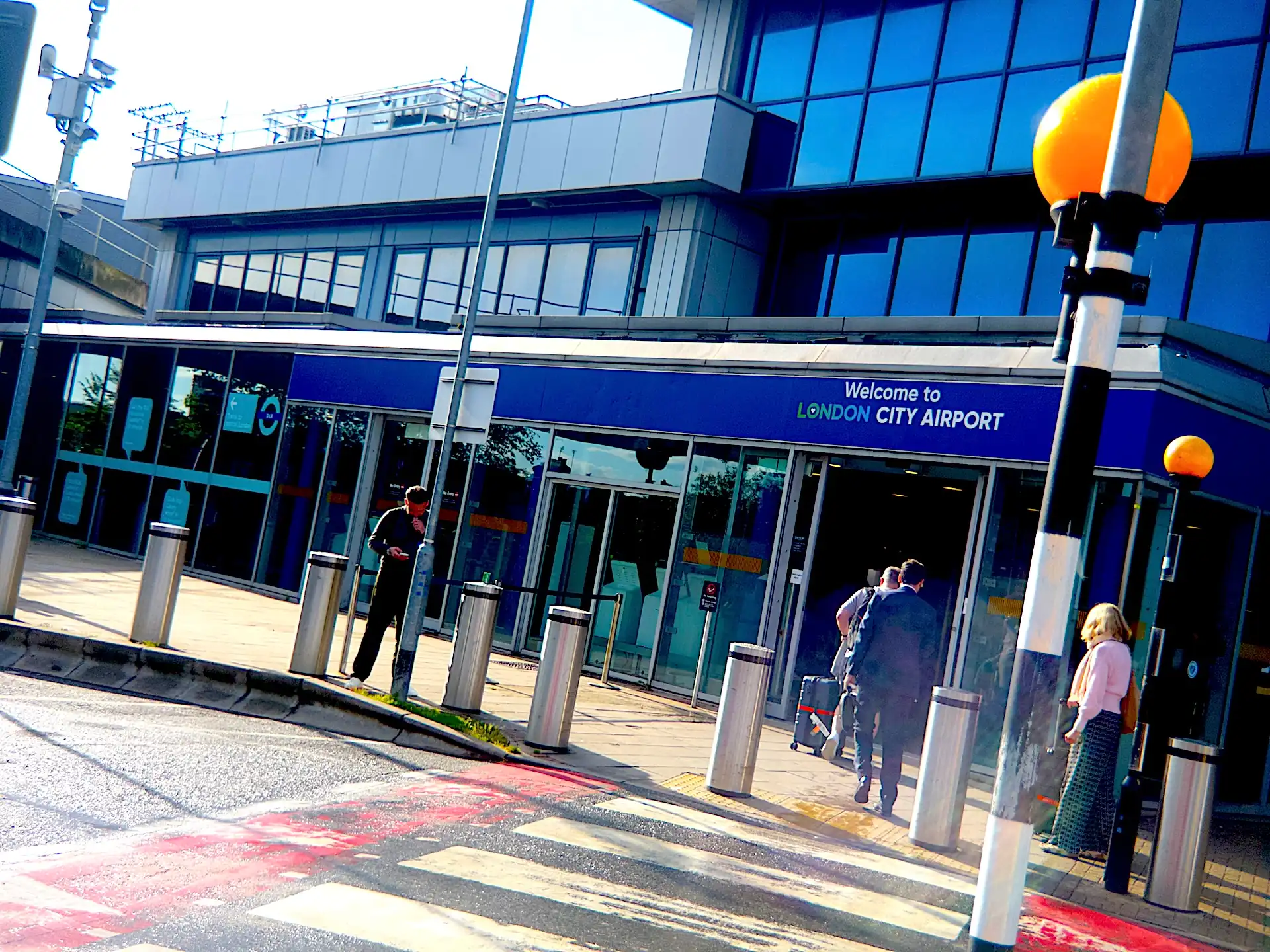 London City Airport (LCY) is a simple 15 minute journey to teh Creative Kin video podcast studio at Woolwich Works via DOcklands Light Railway