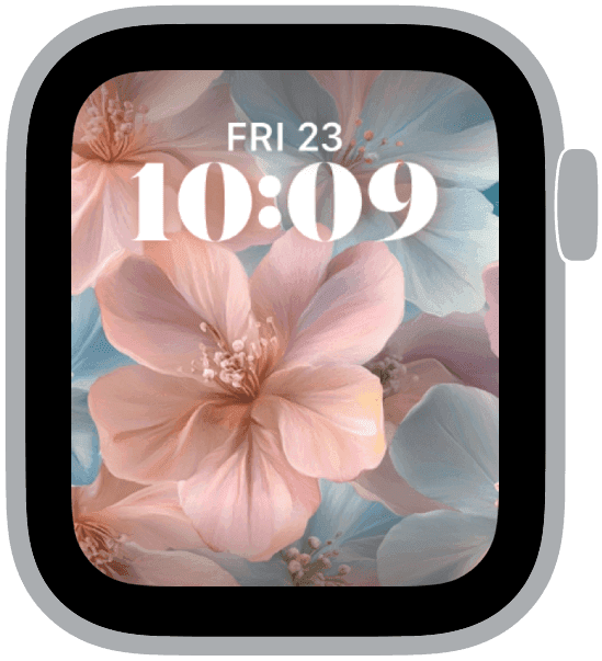 an apple watch face from the easter florals collection
