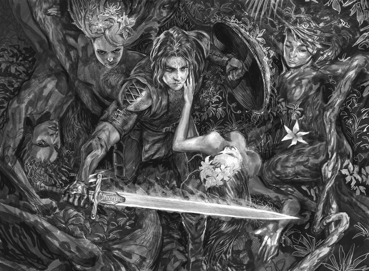Gaea's Blessing — Pencil Sketch