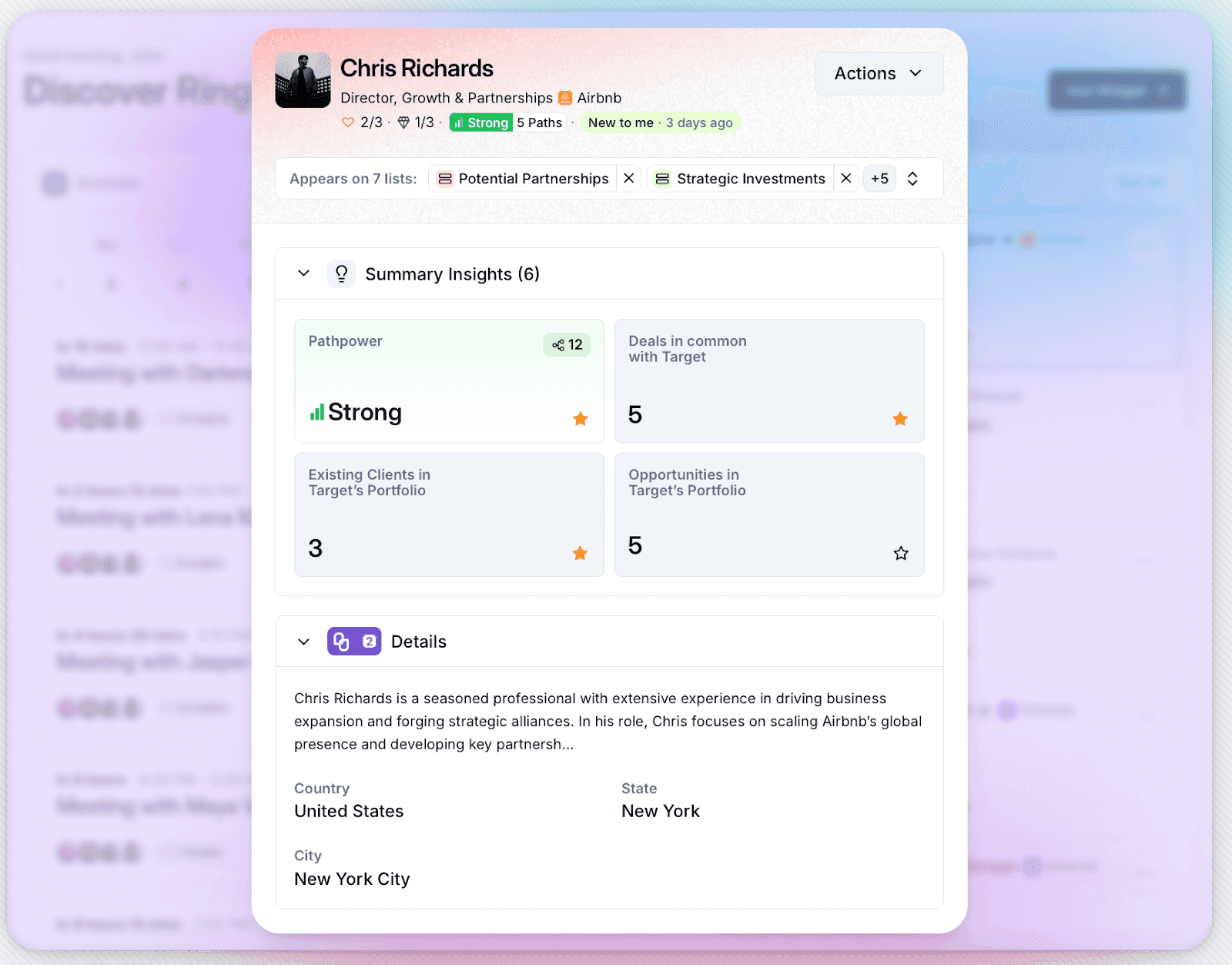 Rings Dashboard