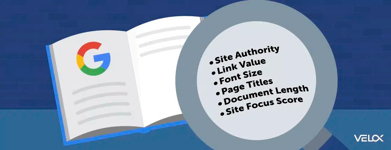 A graphic displaying an open 3D book with a magnifying glass with checklist inside