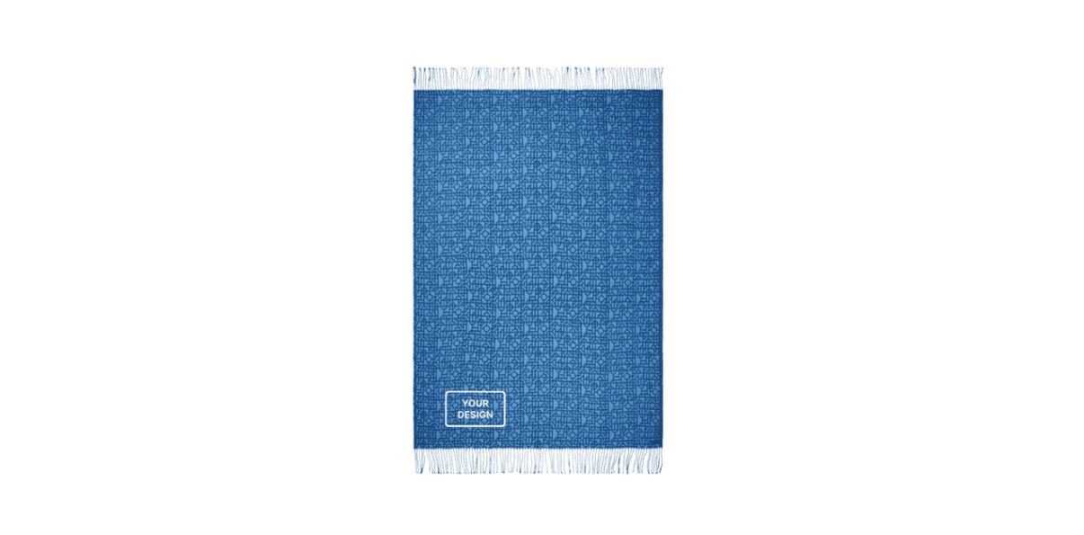 blue Geometric Pattern Blanket