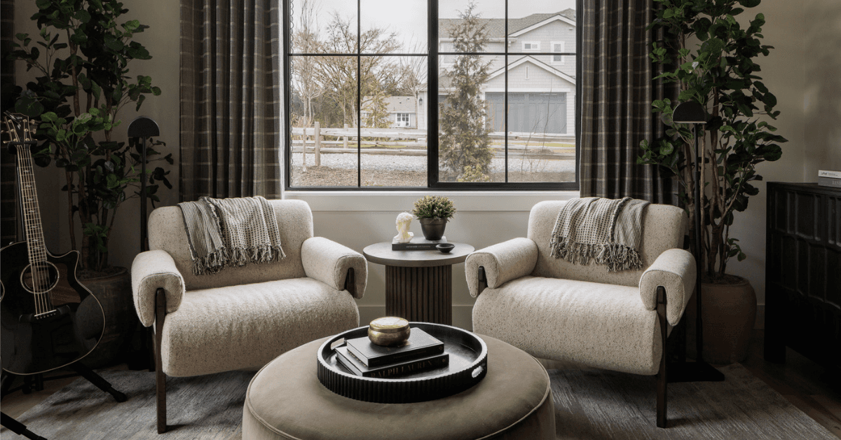 We're excited to share details from The Woodinville House: His Office — one of our favorite interior design + professional organizing projects in Woodinville, Washington. This bespoke space provides a dedicated environment tailored for his professional focus and strategic thinking. It's where productivity meets personalized comfort, allowing him to seamlessly manage his work from home.