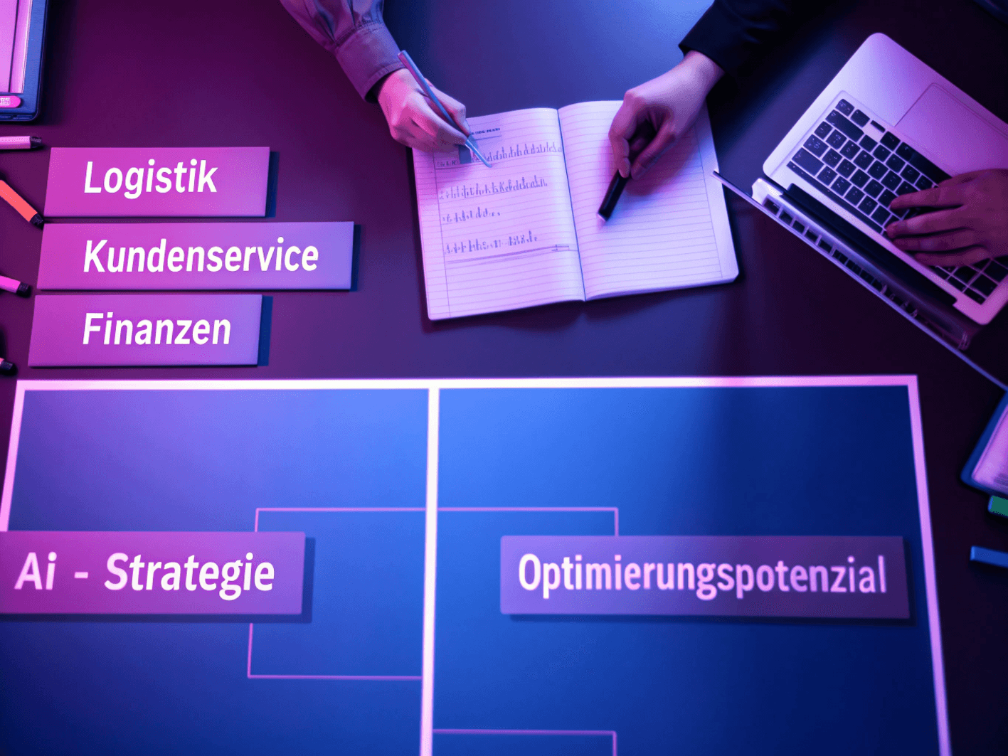 Workshop-Setting zur Analyse von KI-Potenzial in Geschäftsprozessen