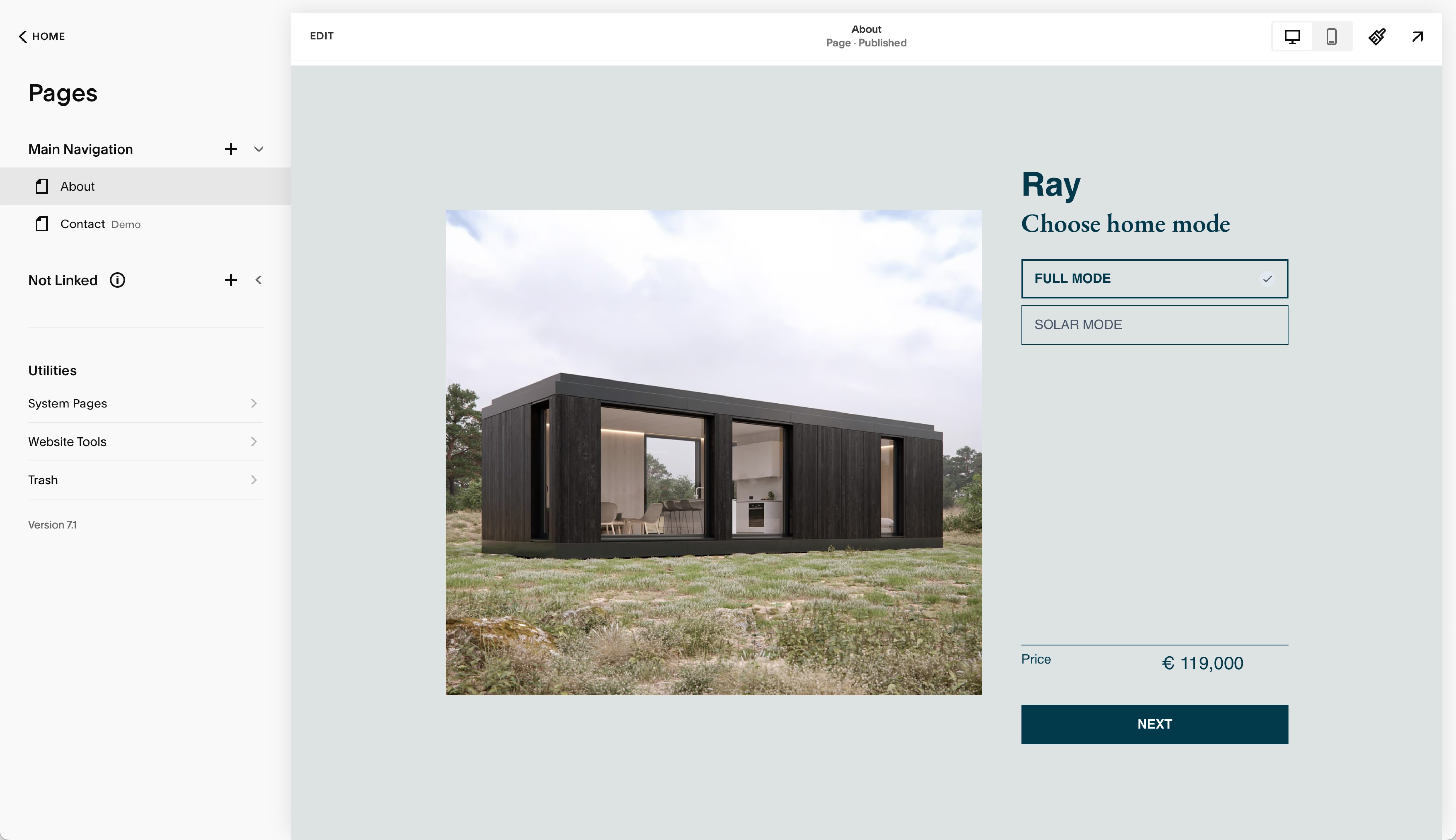Squarespace builder