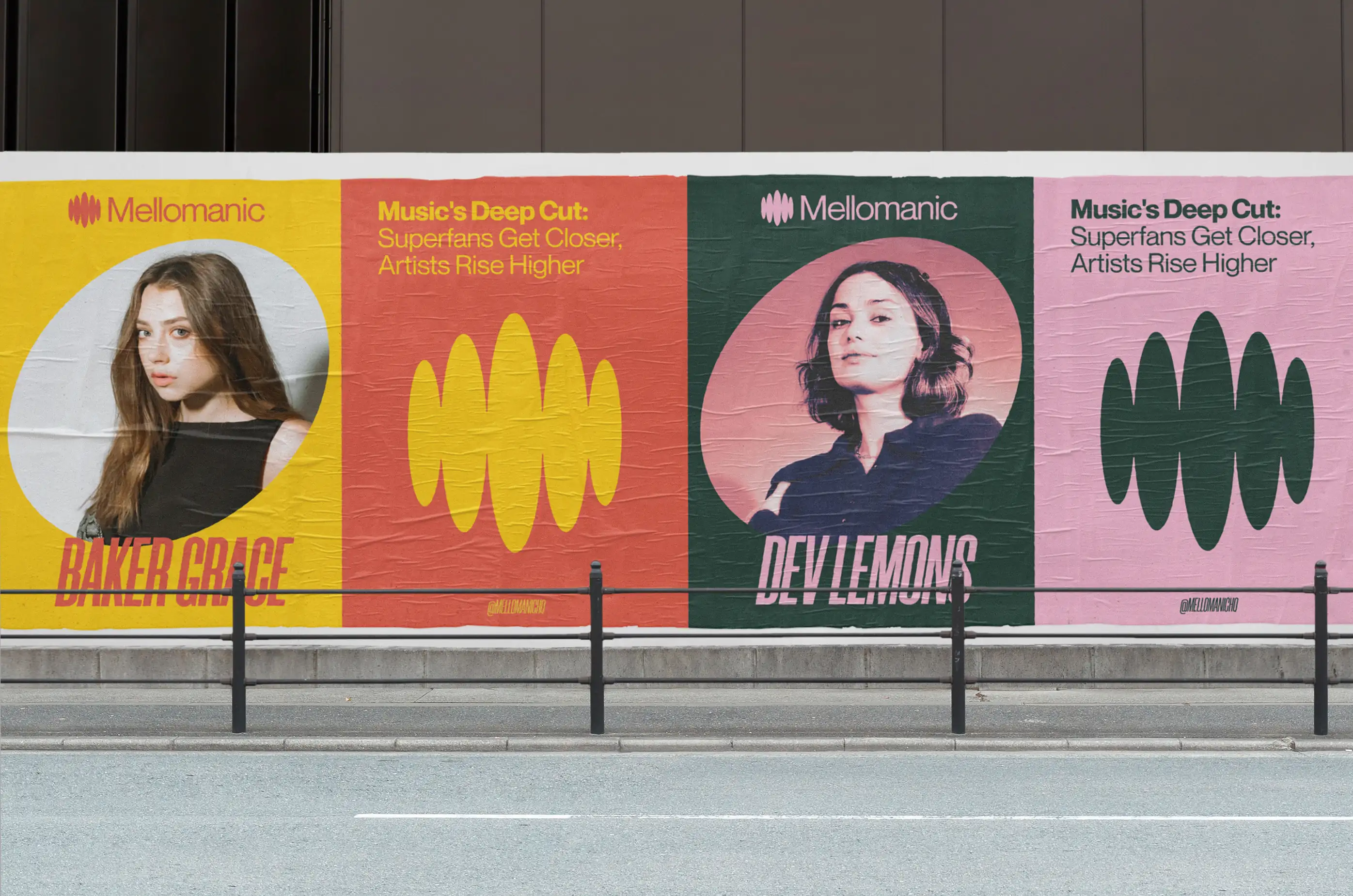 Mellomanic — Large city wall advertisement — Outdoor campaign branding