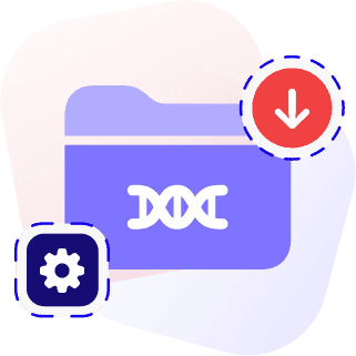 Industry blueprint biotech data management icon