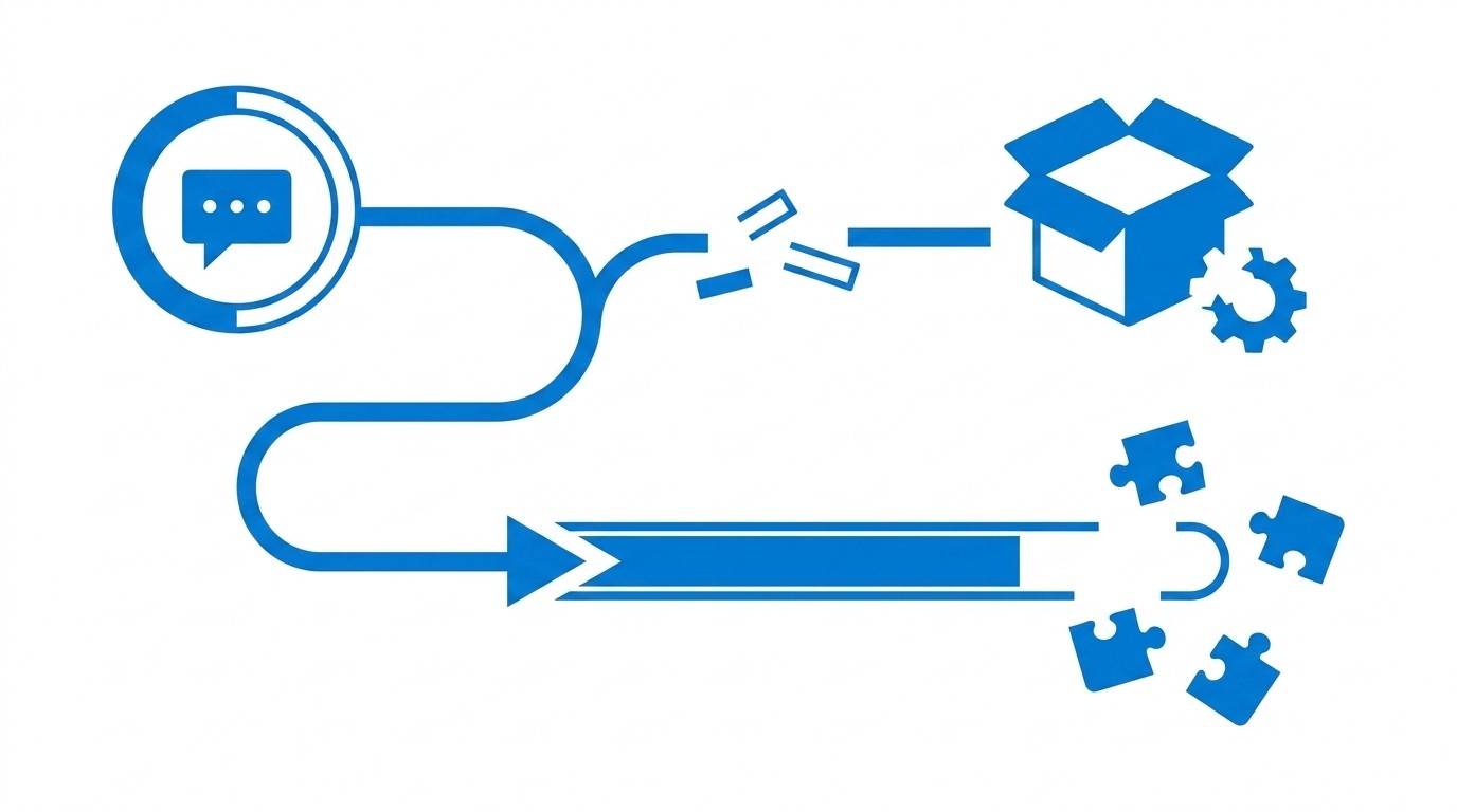 Why AI Chatbots and Automated Messaging Miss Resolution concept illustration - RadMedia