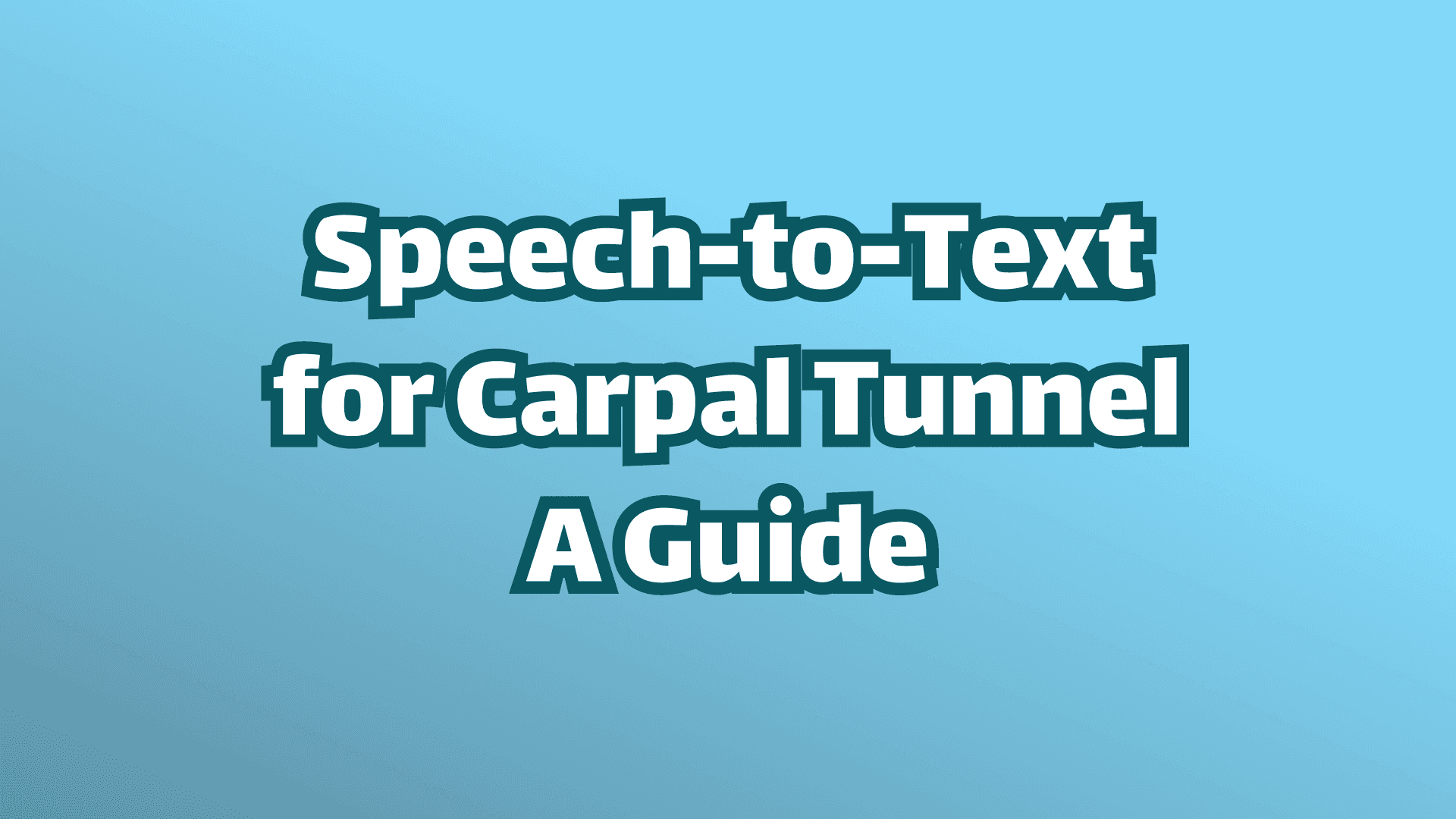 カバー画像、青い背景、白いテキスト。  テキストには「音声入力で手根管症候群をサポートするためのガイド」と書かれています。