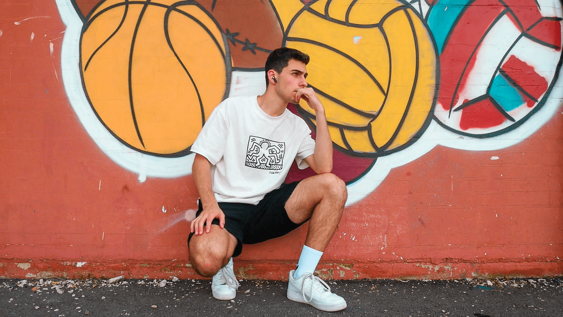 Man Leaning On TV