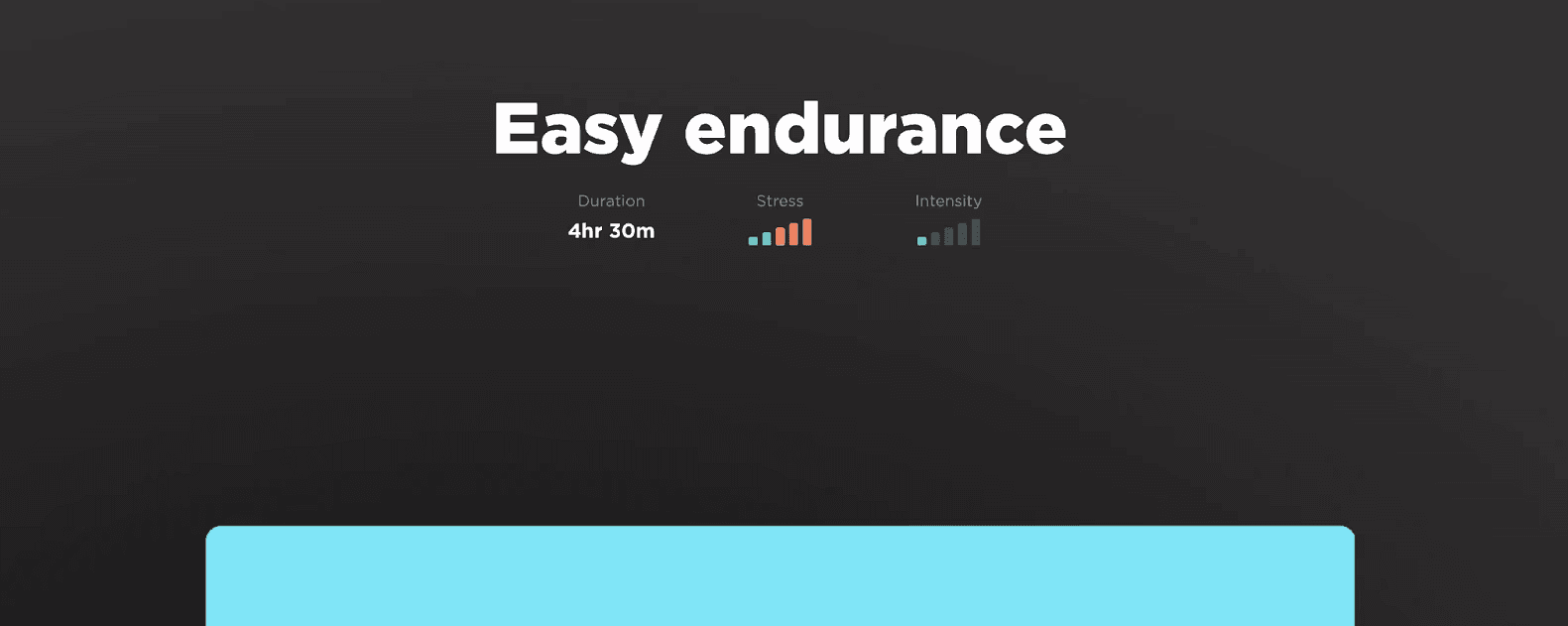 Screen image of JOIN's Easy endurance workout