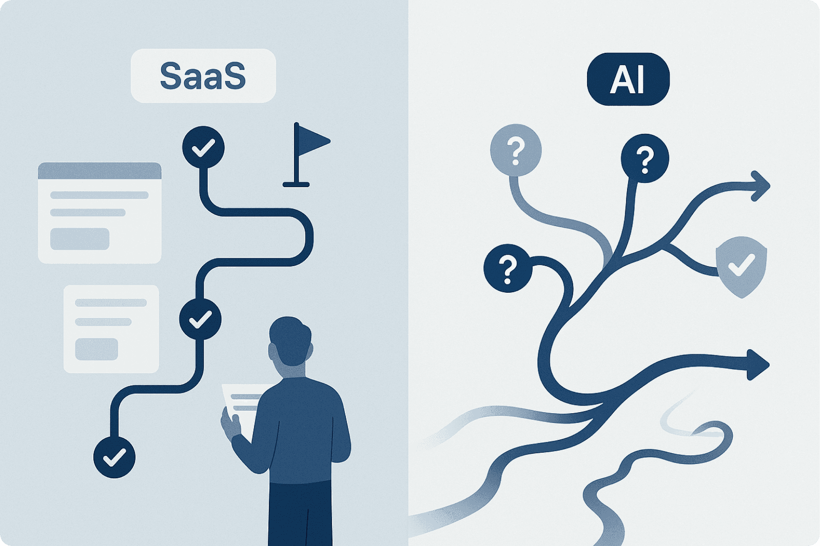 Traditional SaaS and Agentic AI: Predictability vs Flexibility