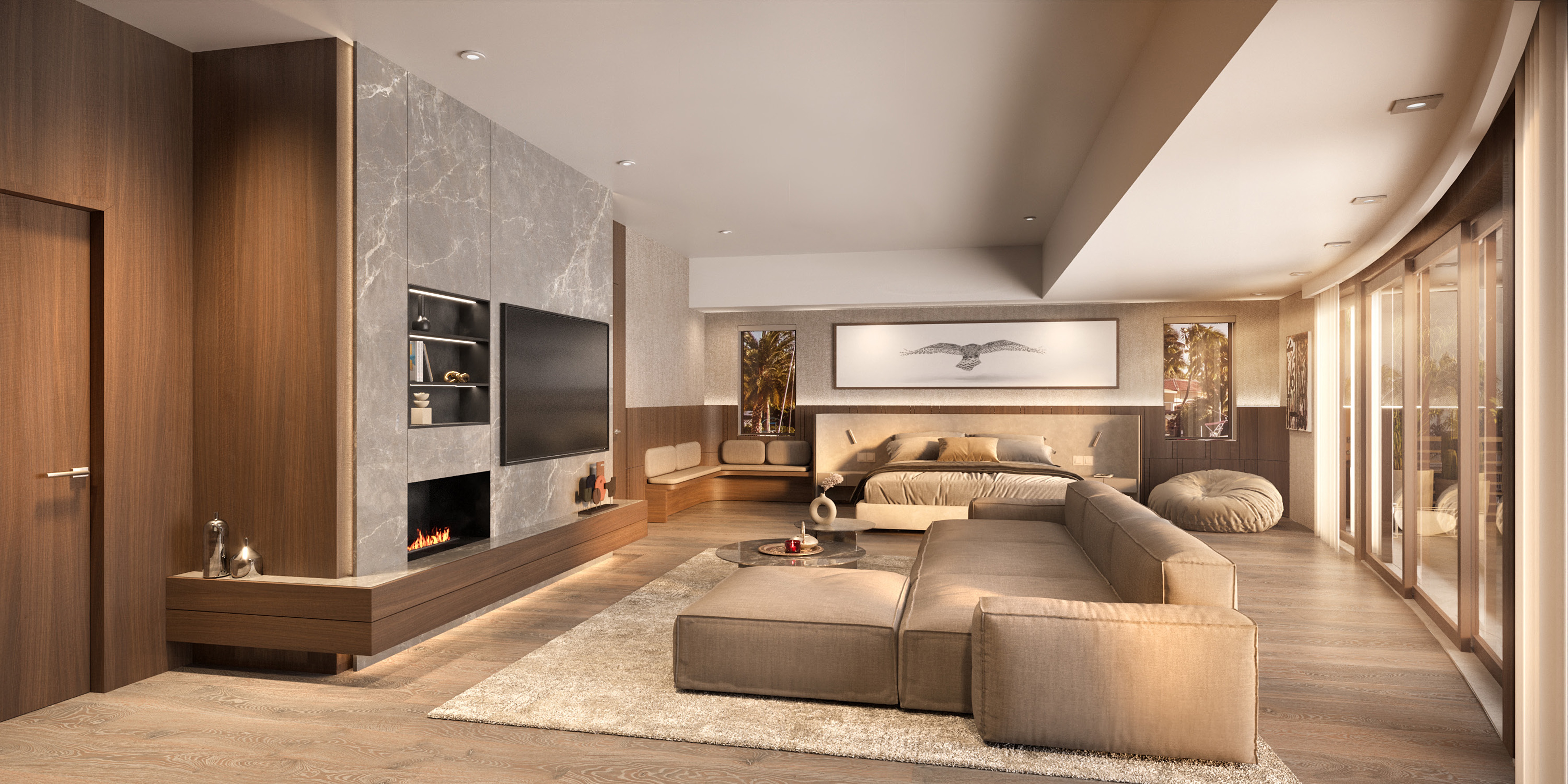 Interior bedroom design concept 