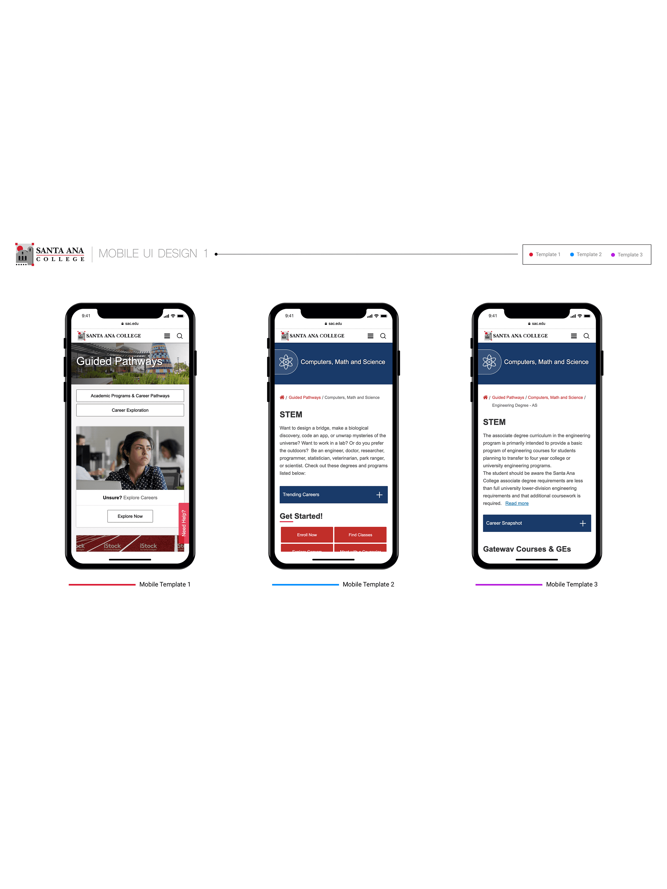 Mobile UI design