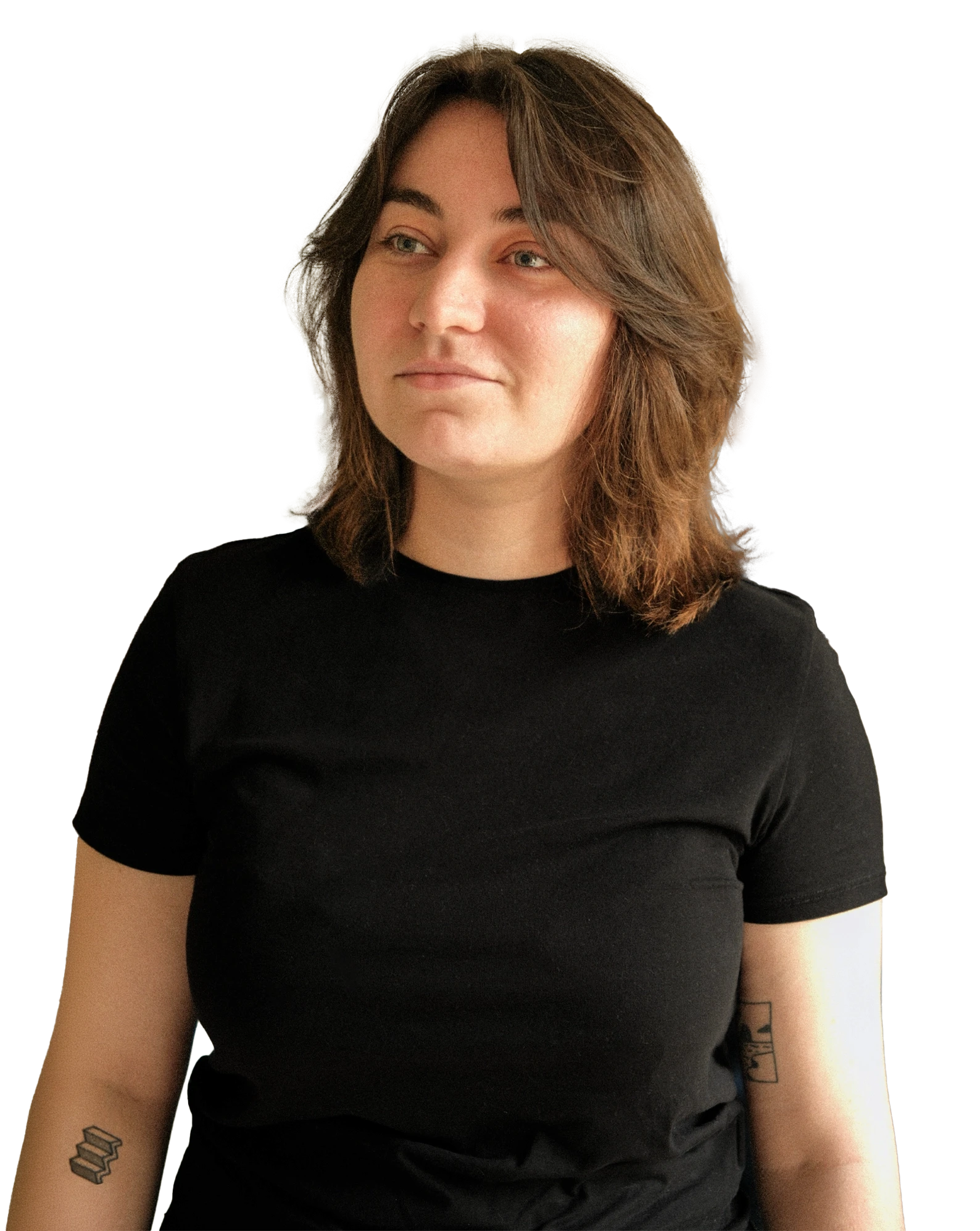 Photo de Marion Morin (m2graph) qui sourie regardant de 3/4 à gauche